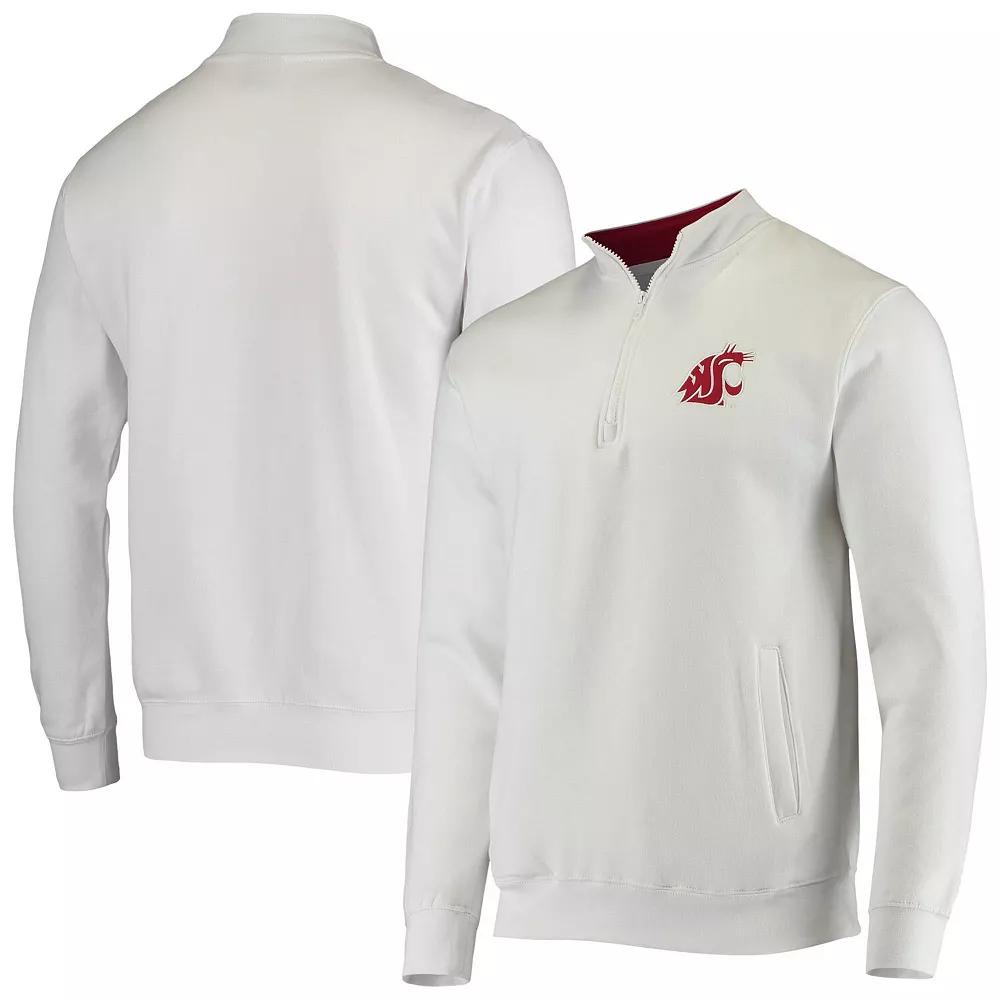 Men's Colosseum White Washington State Cougars Tortugas Logo Quarter-Zip Jacket,  Product Image