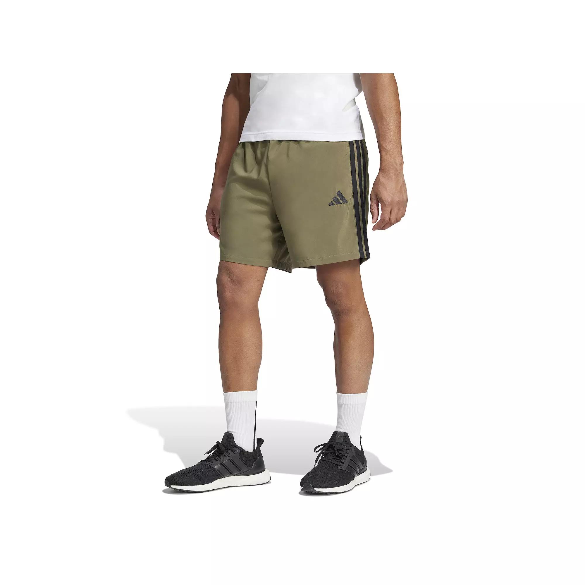 Men's adidas Essentials 3-Stripes Chelsea Sportswear Shorts, Size: XXL, Green Strata Product Image