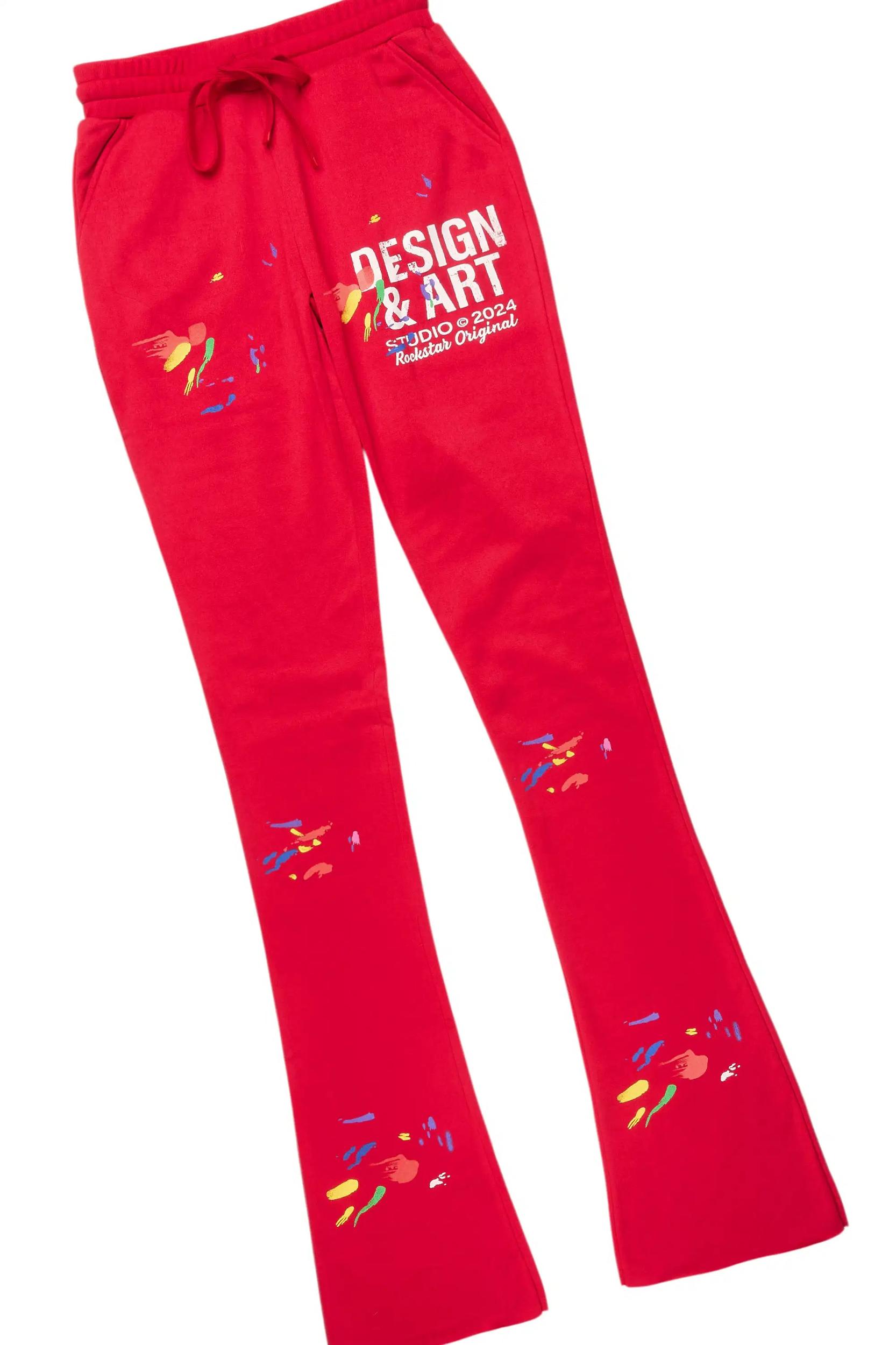 Kristiane Red Crop Super Stacked Trackset Female Product Image