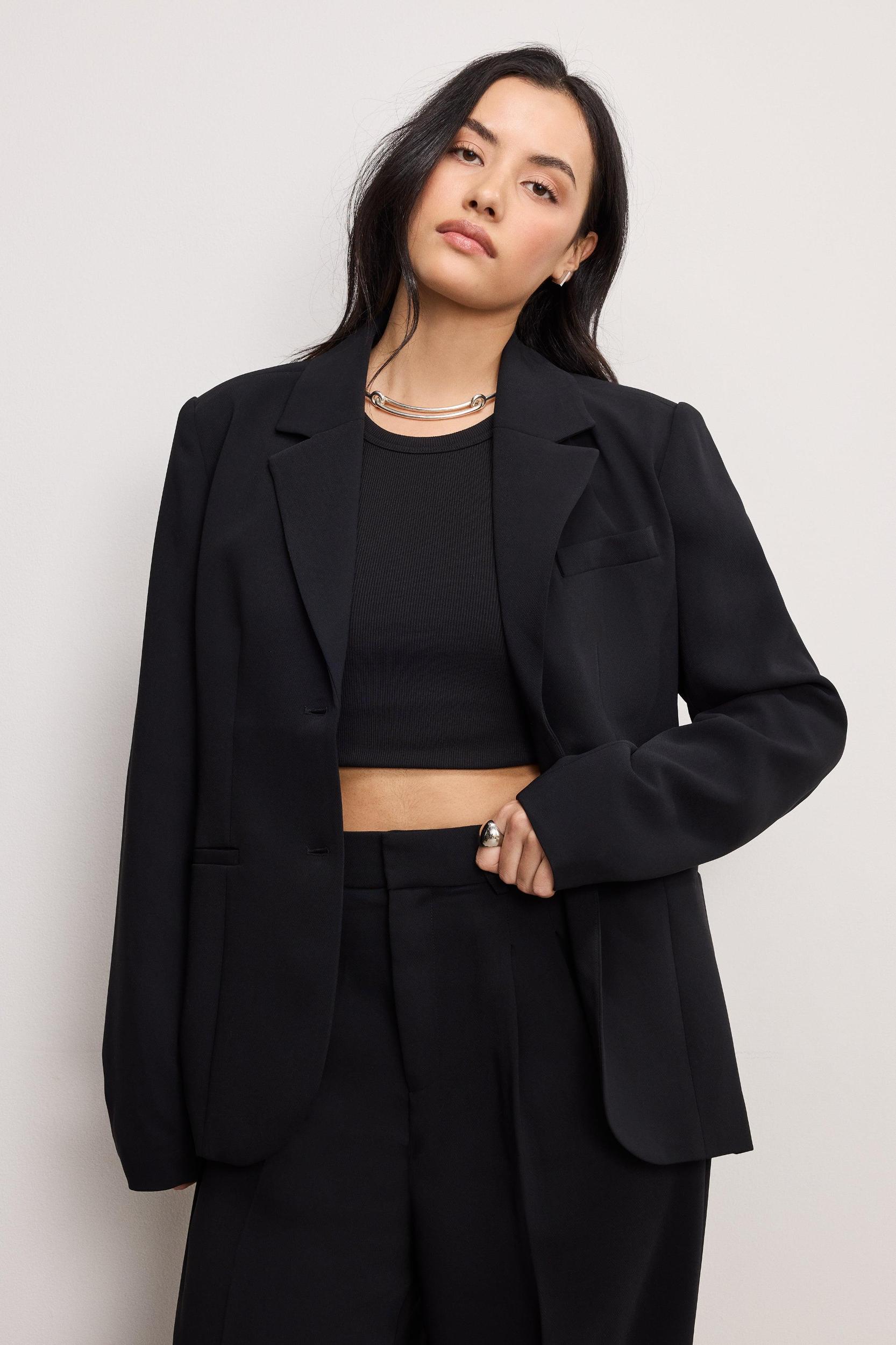 LUXE SUITING BLAZER | BLACK001 Product Image