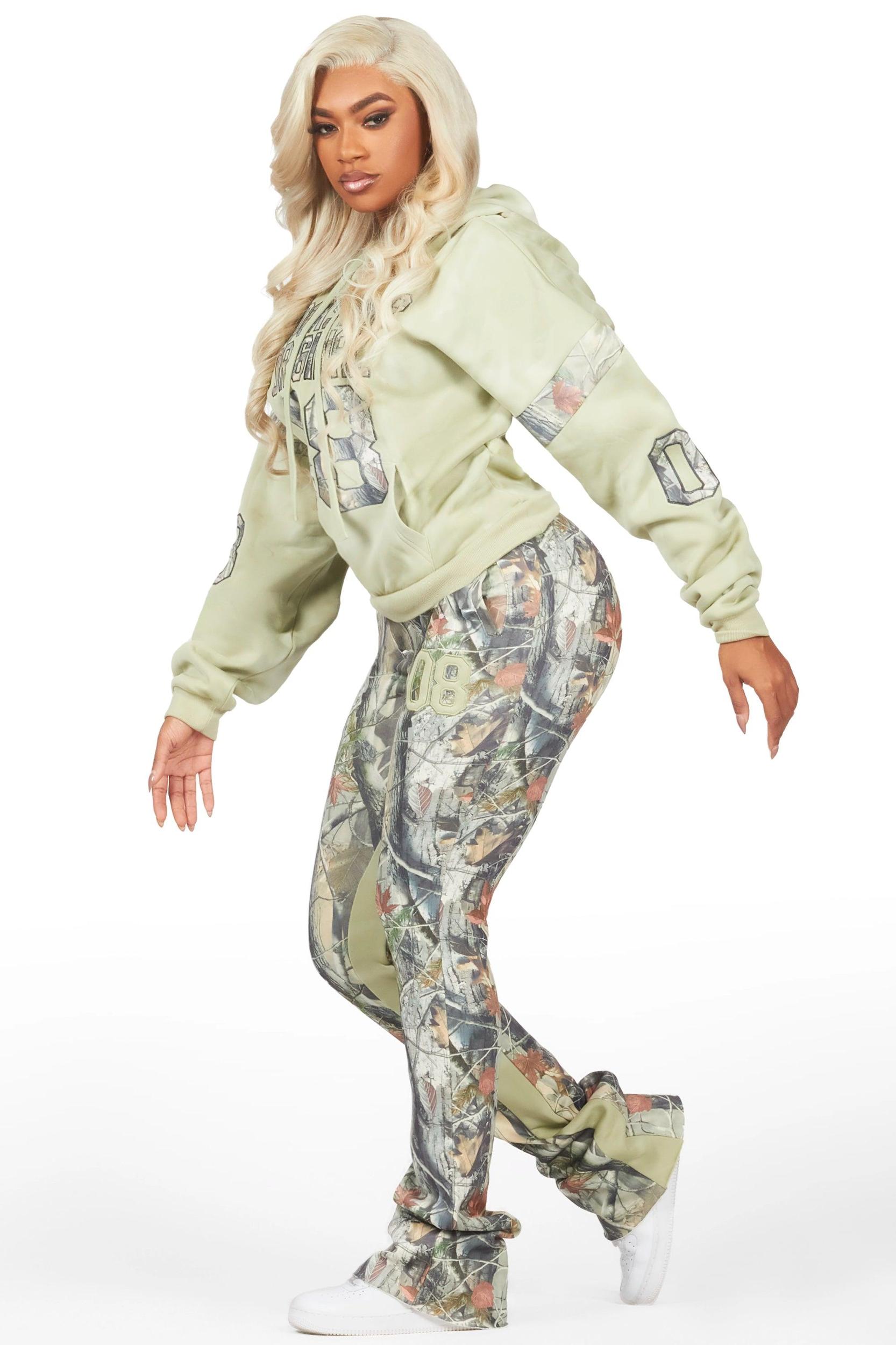 Eniyha Sage/Camo Stacked Trackset Female Product Image