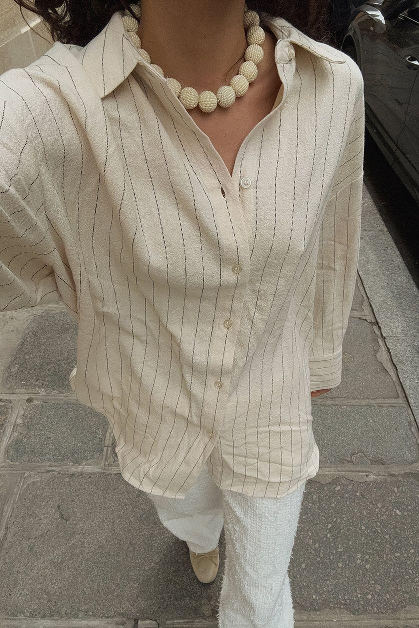 Oversized Linen Blend Shirt Product Image