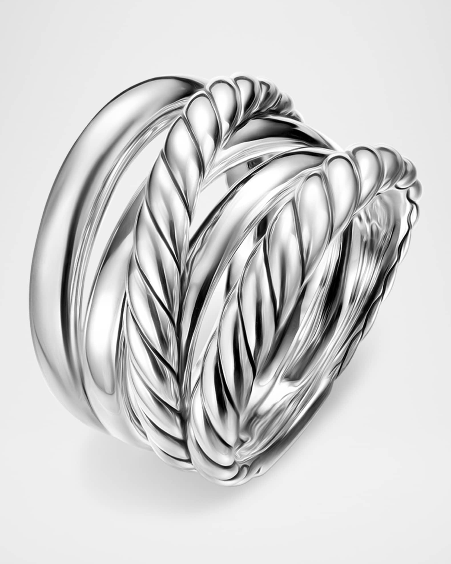 Crossover 5 Row Ring in Silver, 17.5mm Product Image