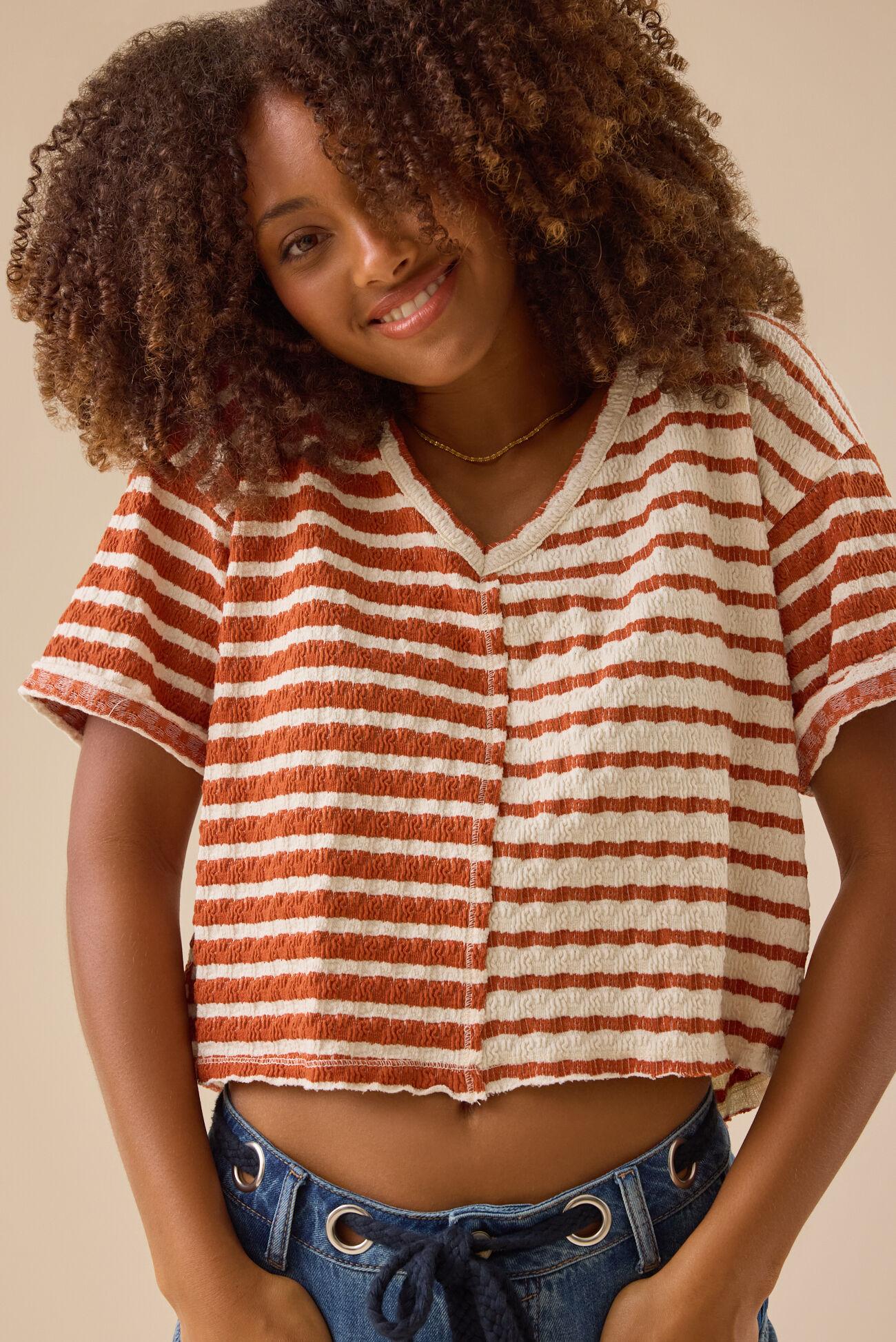 Vala Striped Knit Top Product Image