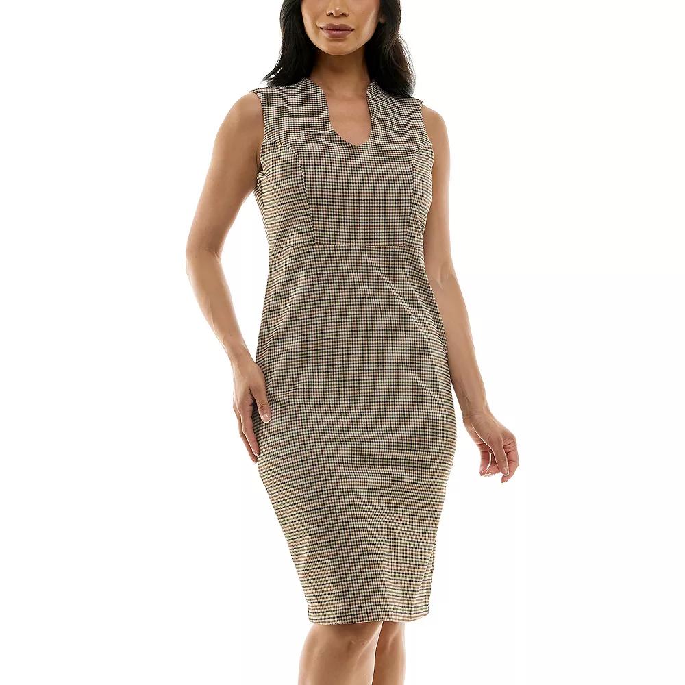 Women's Nina Leonard U-Neck Midi Dress,  Product Image