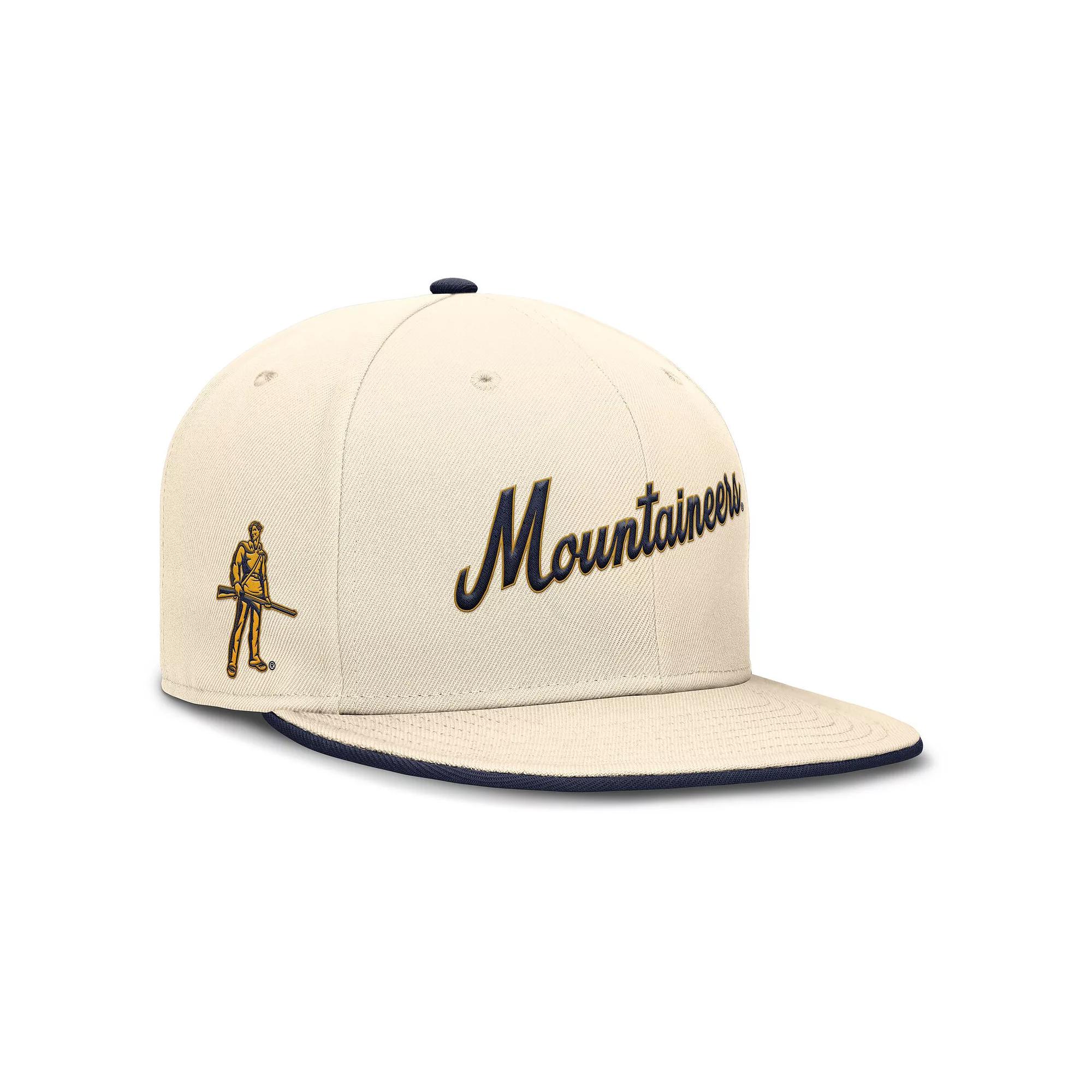 West Virginia Mountaineers Primetime True Nike Mens Dri-FIT College Fitted Hat | NC110C38WVN-4EN Product Image