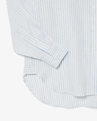 Oversized Striped Linen Shirt Product Image