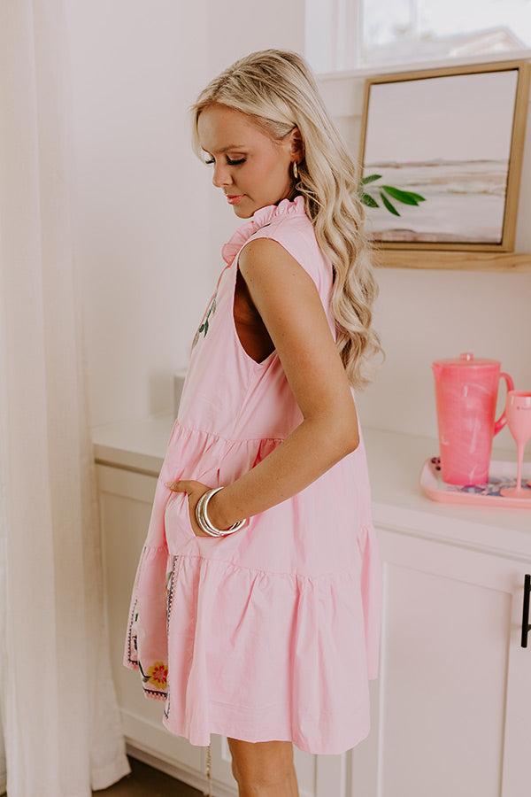 Graceful Smile Floral Embroidered Mini Dress Product Image