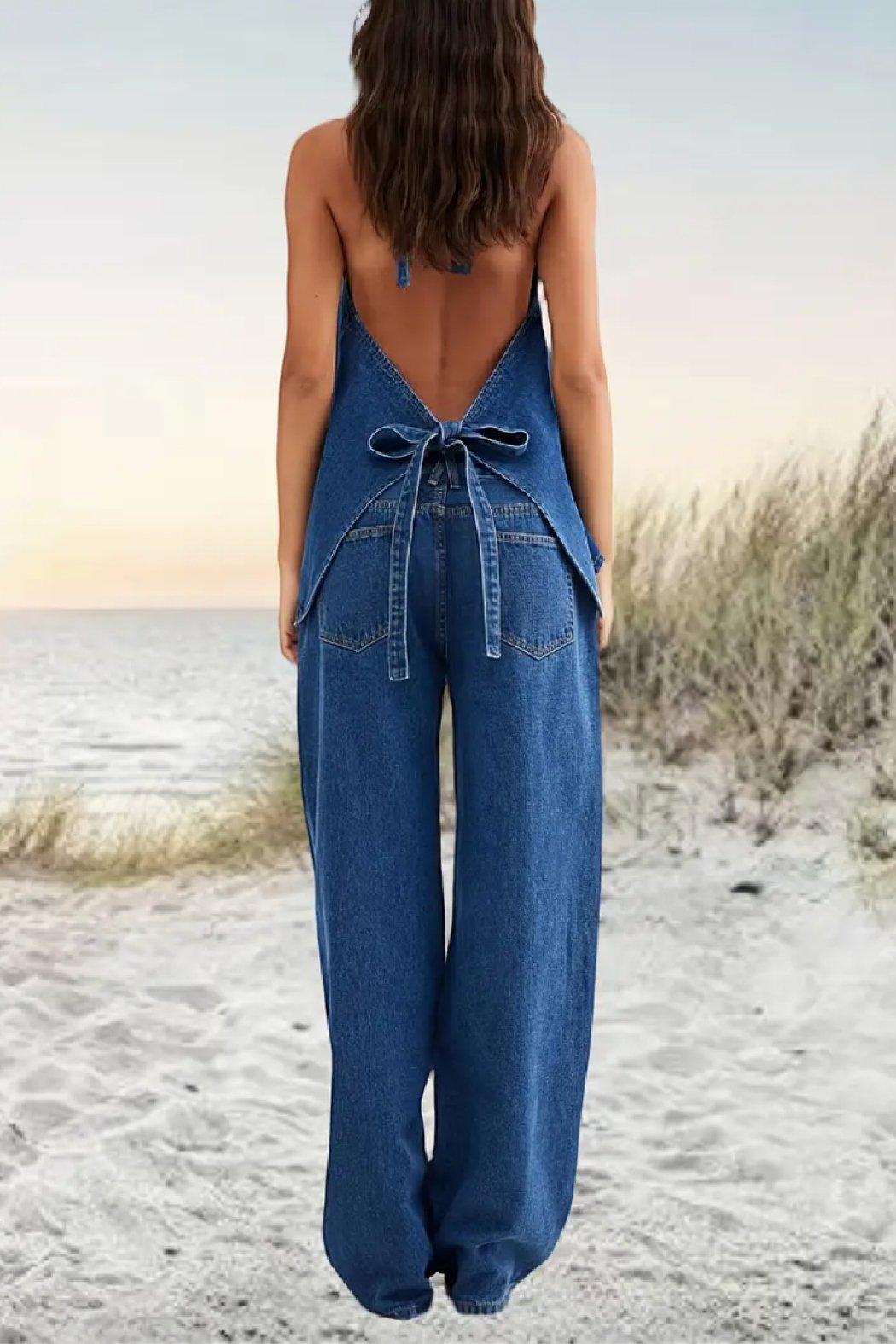 2-piece Denim Pant Set Product Image