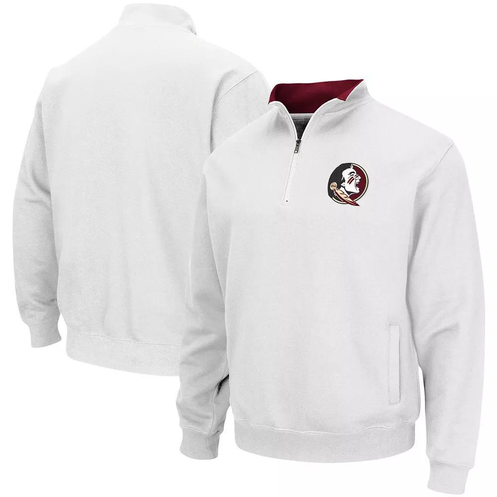 Men's Colosseum White Florida State Seminoles Tortugas Logo Quarter-Zip Pullover Jacket,  Product Image