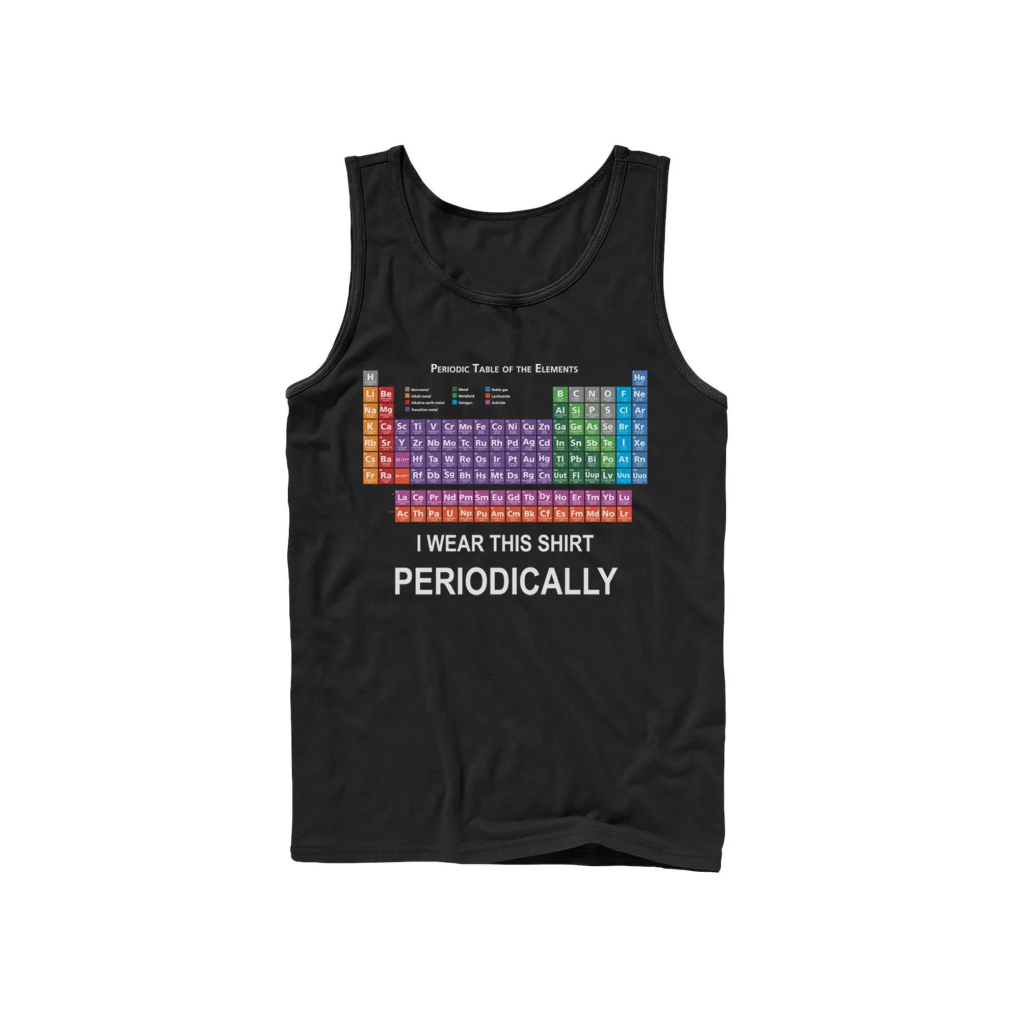 Men's Periodic Table Of Elements Chemistry Humor Tank Top, Size: Large, Black Product Image