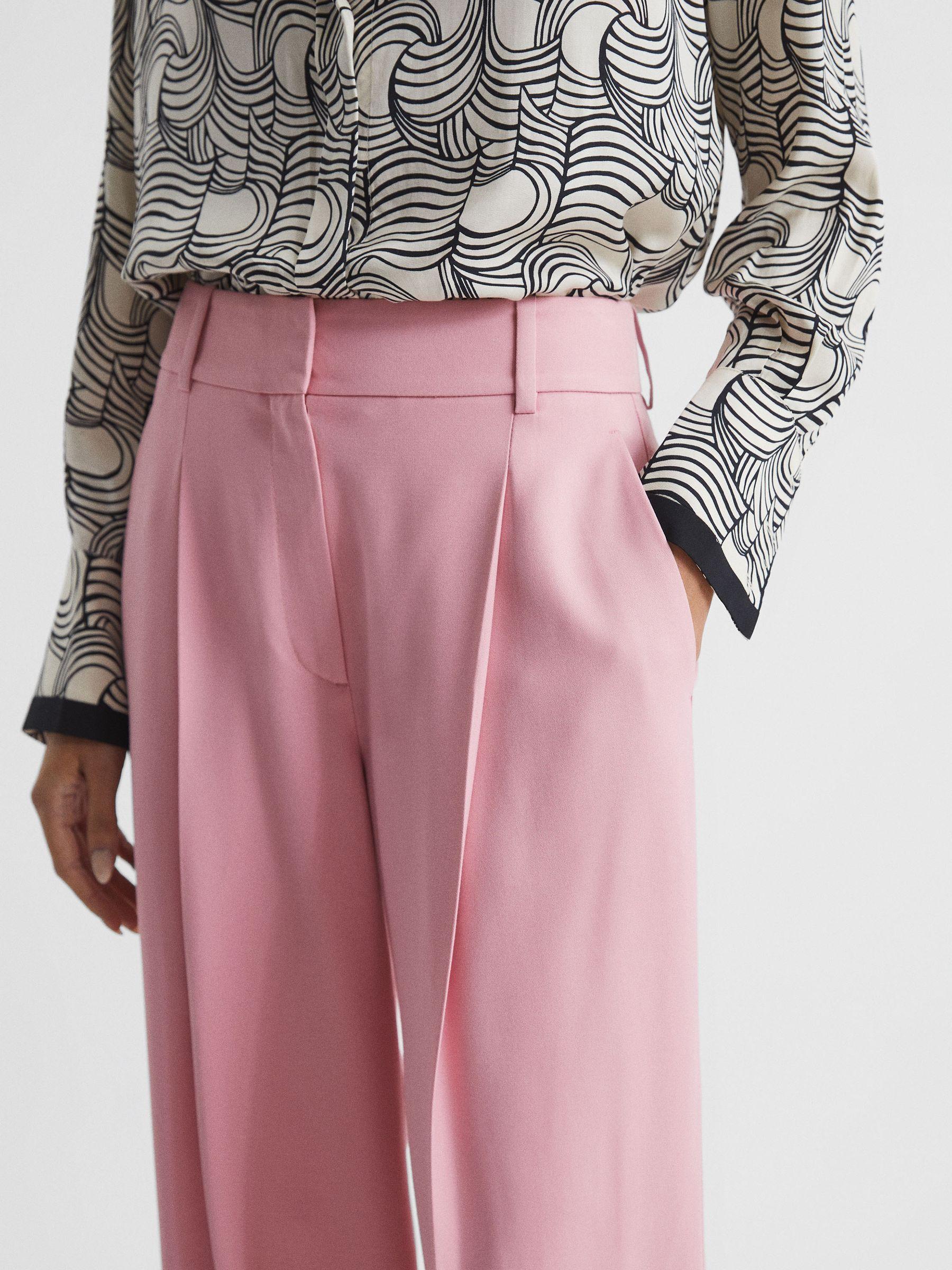 Wide Leg Trousers in Pink Product Image