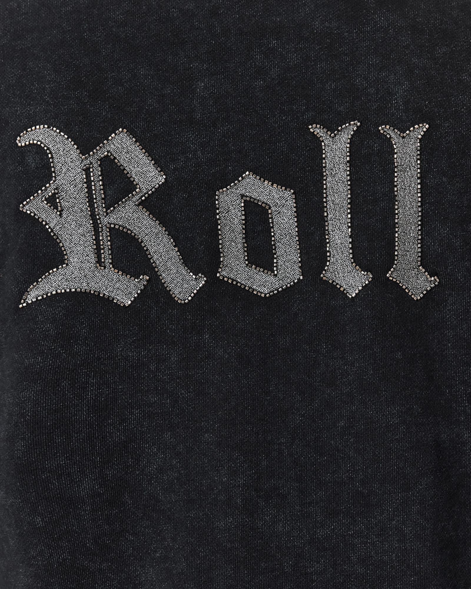 Snare Printed Hoodie Washed Black | ALLSAINTS US Product Image