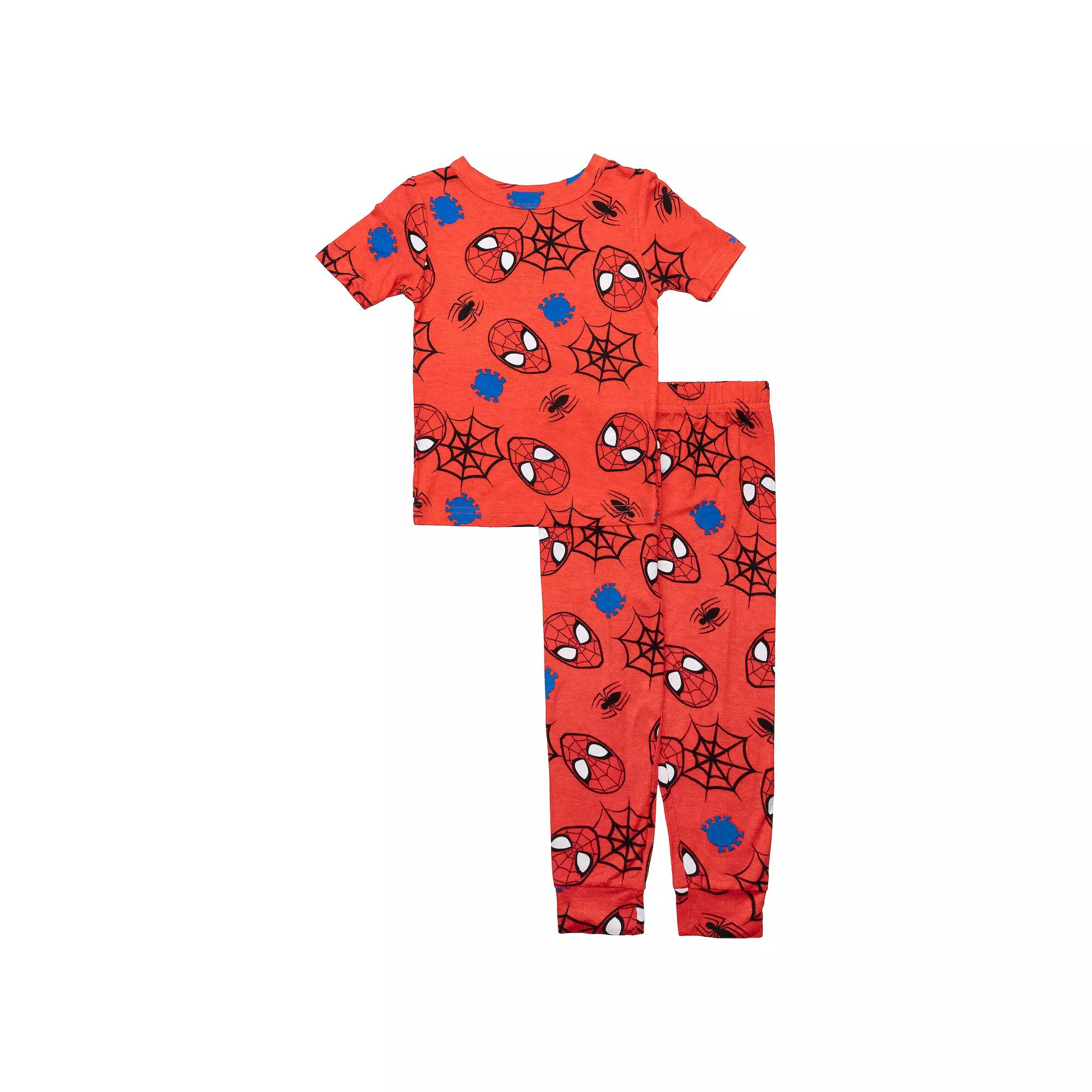 Toddler Boys Spider-Man Webs And Spiders Pajama Top and Pajama Bottoms Set, Toddler Boy's,  Product Image