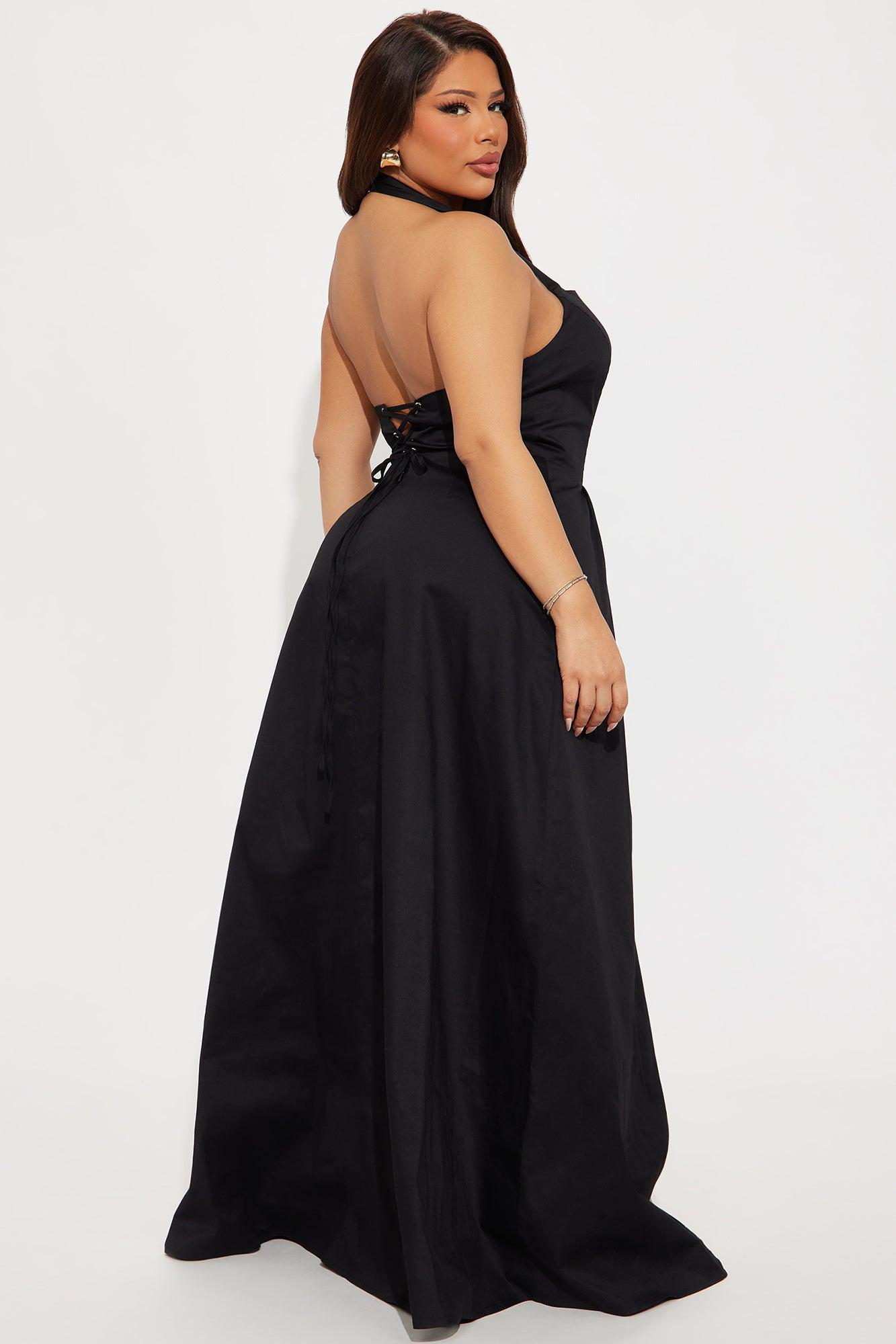 Chelsea Poplin Maxi Dress - Black Product Image