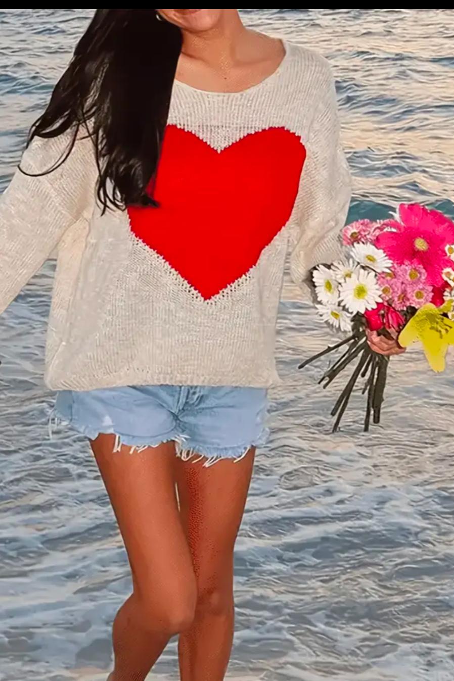 Red Heart Sweater Product Image