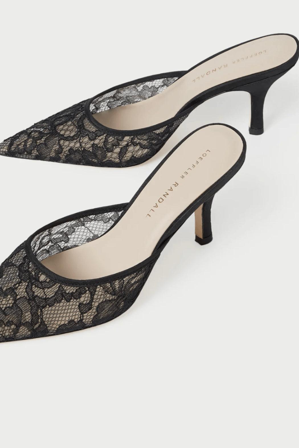 Layla Black-Lace Mule Product Image