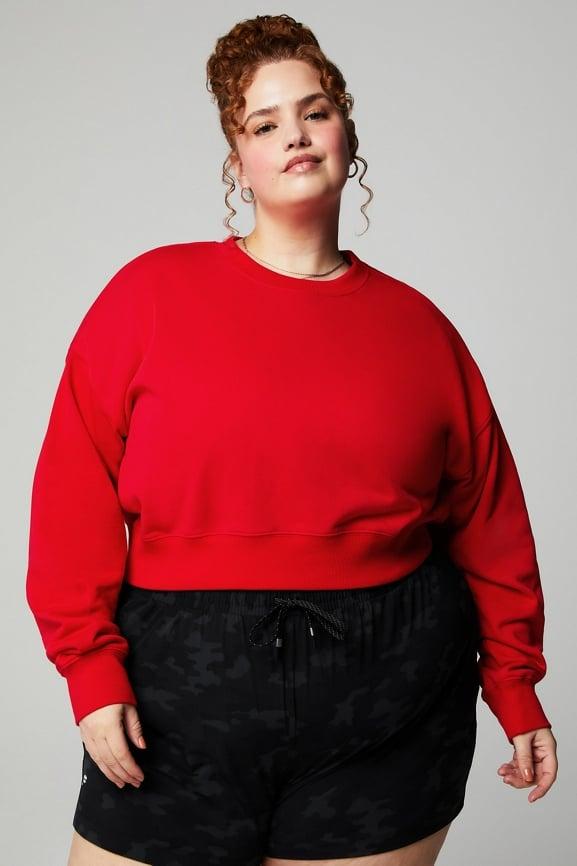 Year Round Terry Cropped Sweatshirt Product Image