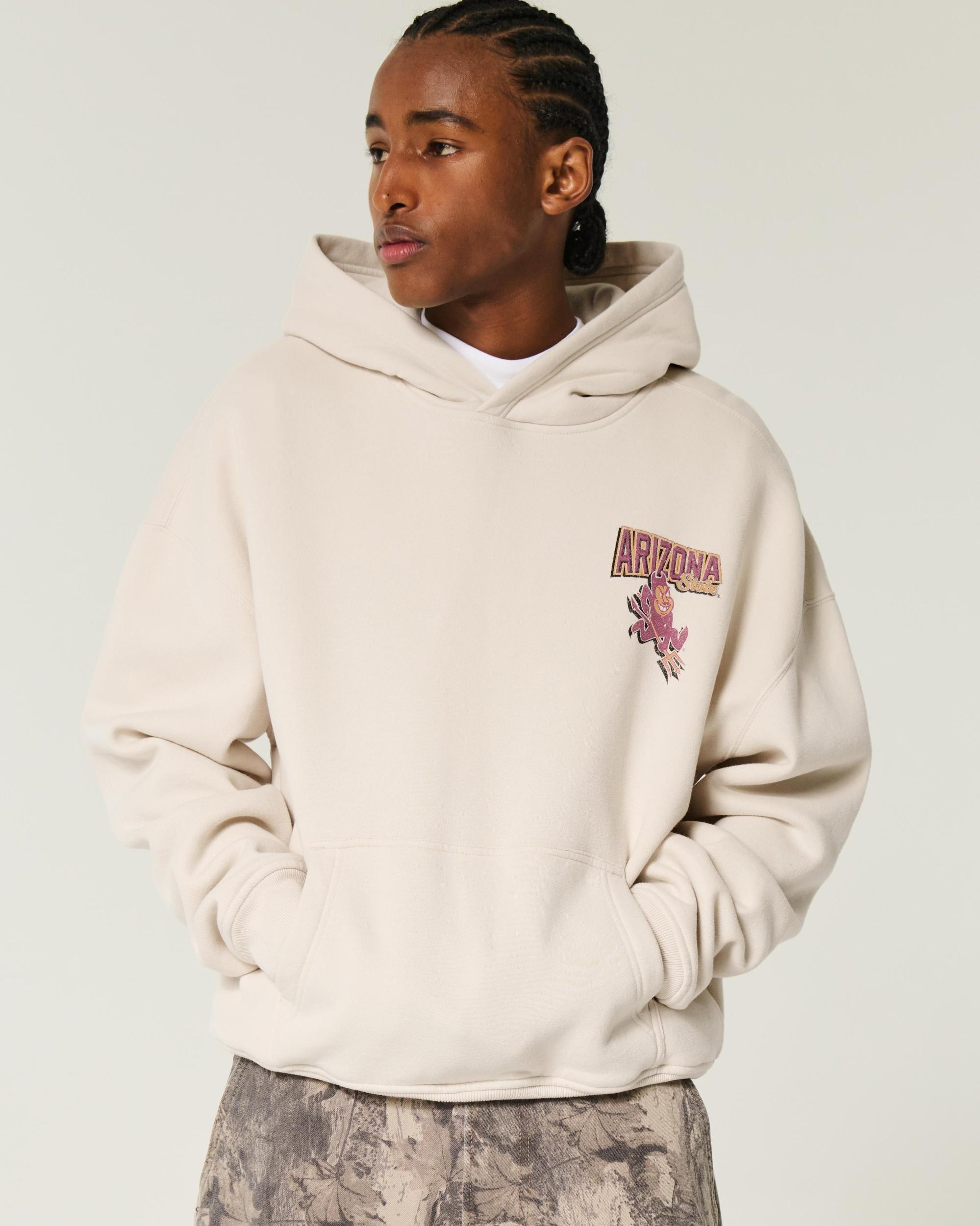 Boxy UConn Graphic Hoodie Product Image