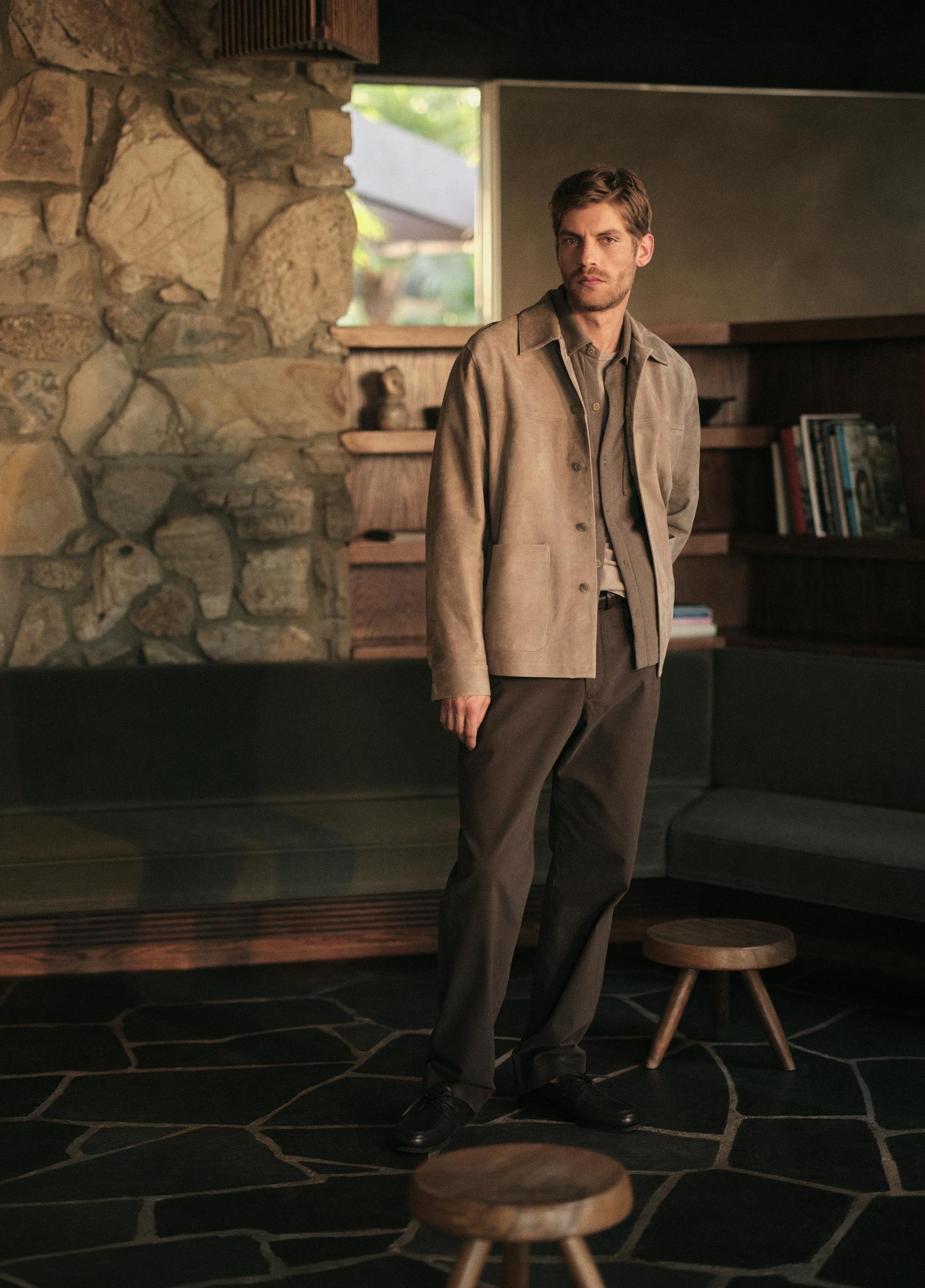 Dylan Slim 5-Pocket Peached Stretch-Cotton Pant Product Image