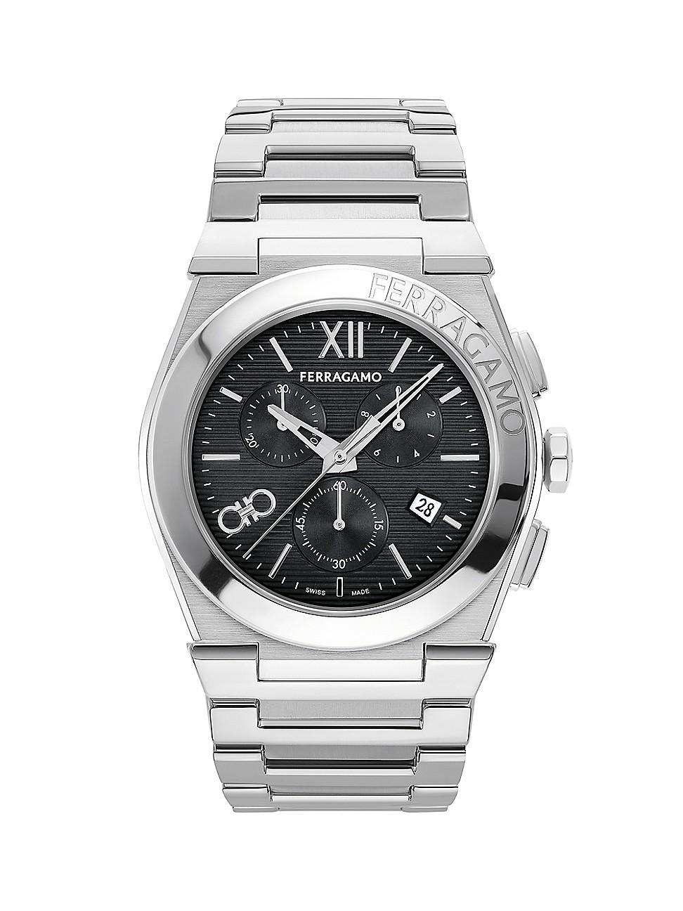 Mens Vega Chrono Stainless Steel Bracelet Watch/42MM Product Image