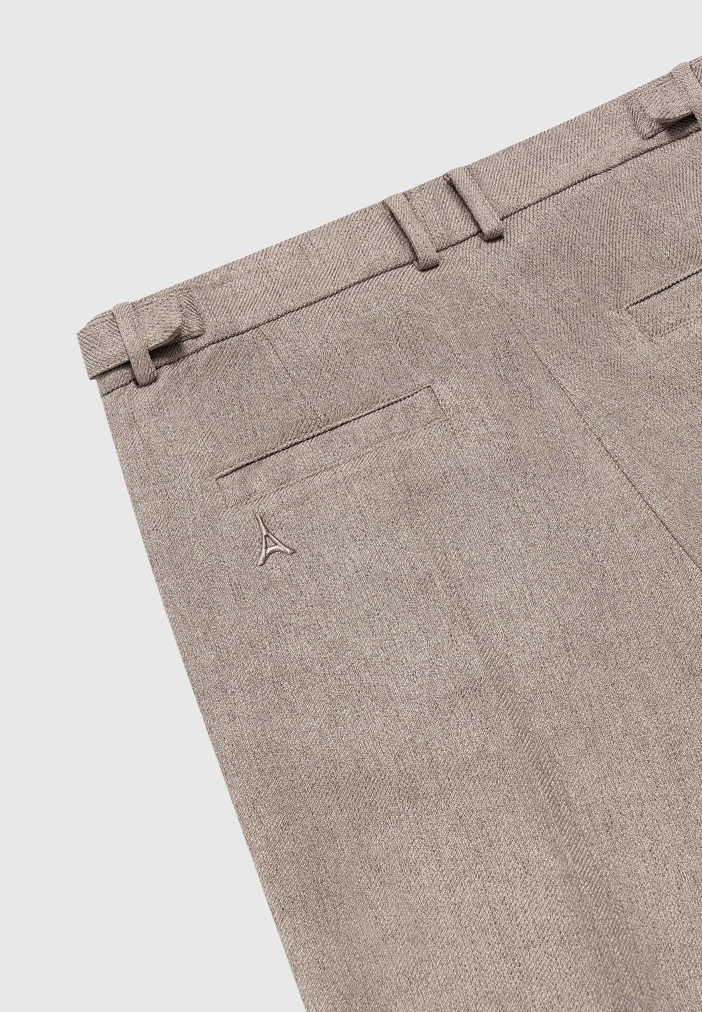 Textured Tailored Shorts - Taupe Male Product Image
