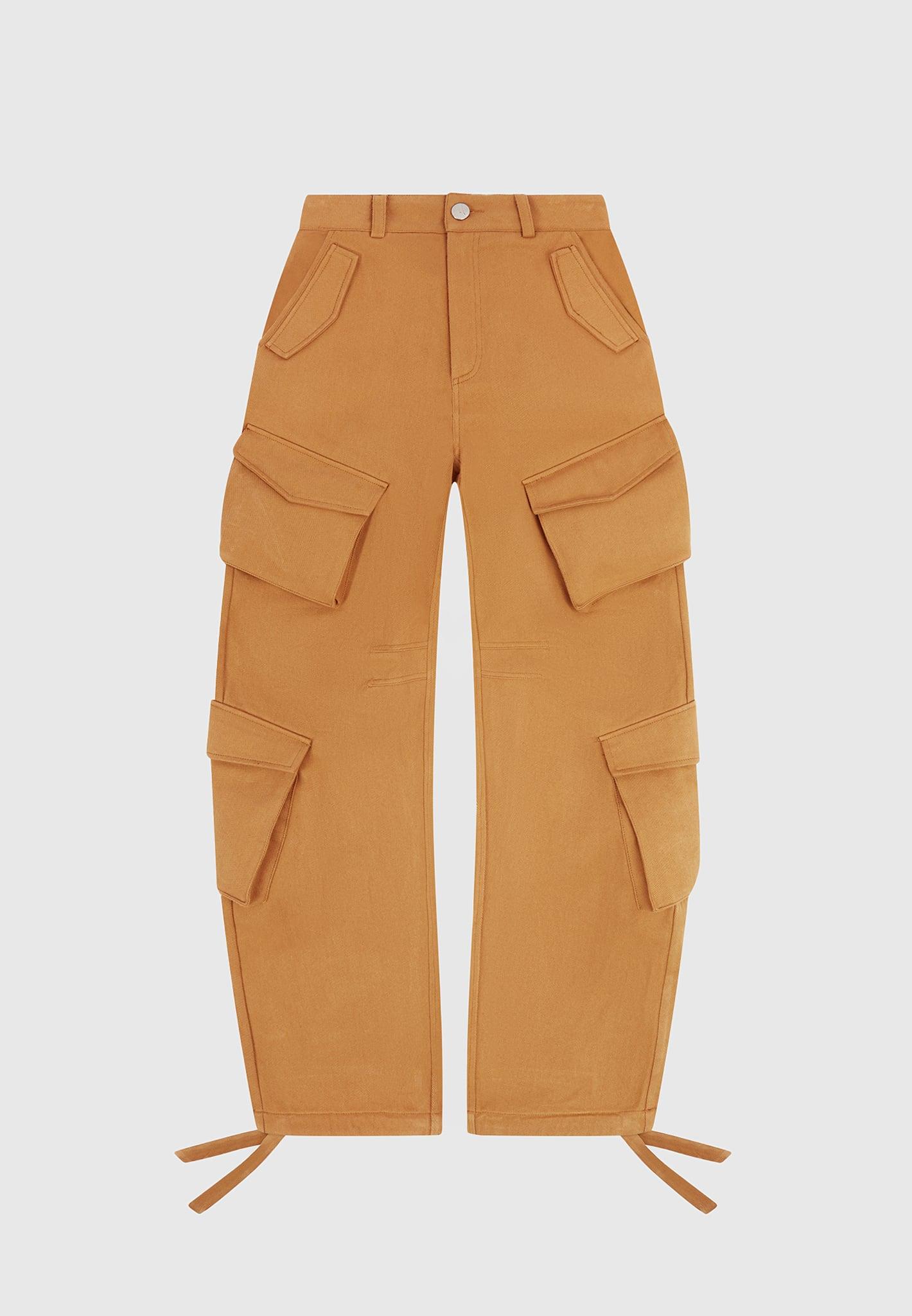 Anne - High Waisted Cargo Pants - Tan Female Product Image