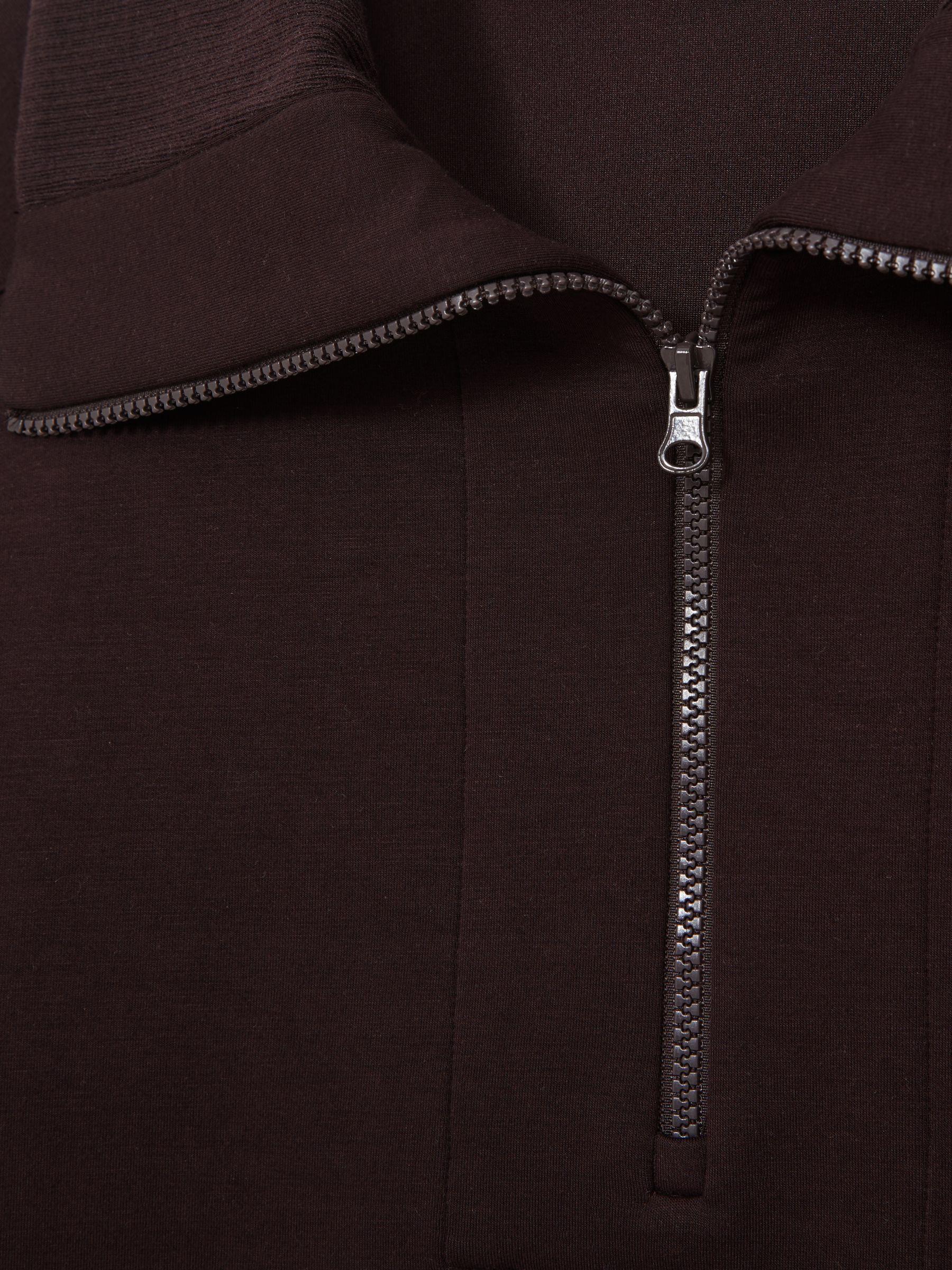 Interlock Half Zip Drawstring Hem Sweatshirt in Plum Product Image