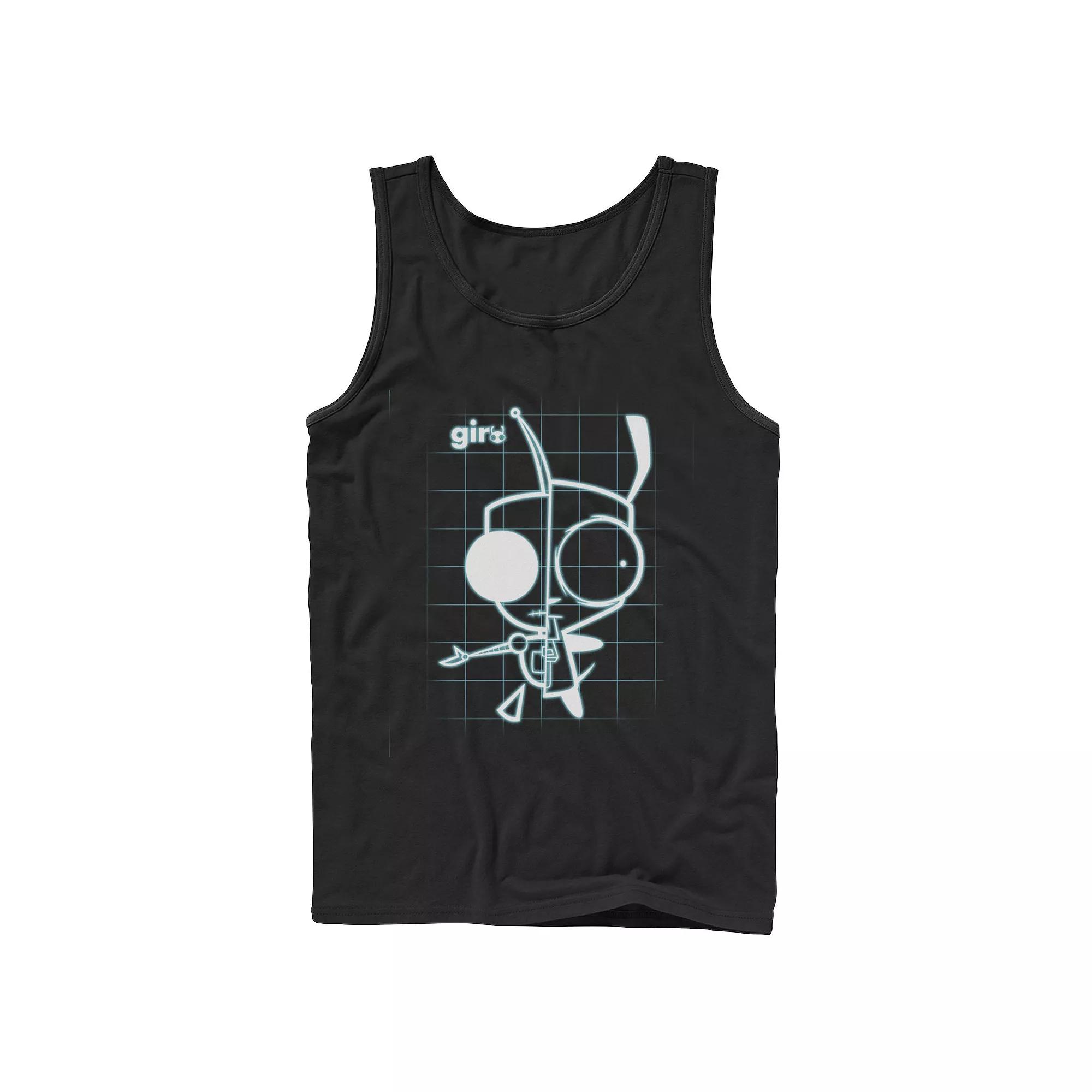 Men's Nickelodeon Invader Zim X-Ray Schematic GIR Graphic Graphic Tank Top,  Product Image