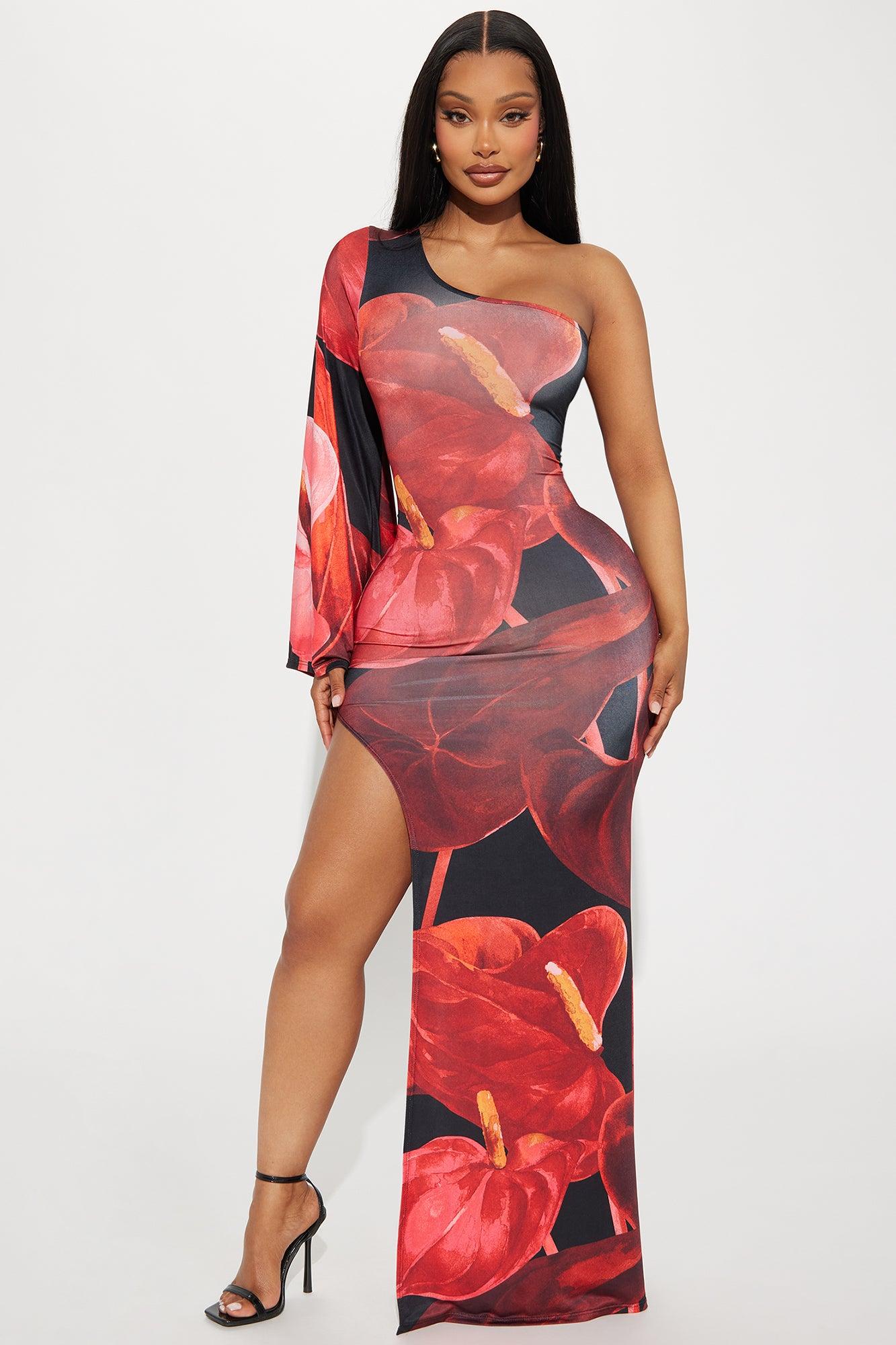 Calla Maxi Dress - Red/combo Product Image