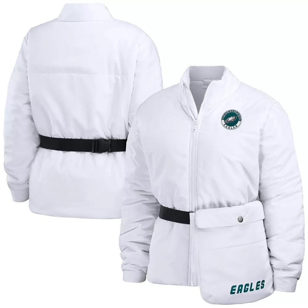Women's WEAR by Erin Andrews White Dallas Cowboys Packaway Full-Zip Puffer Jacket,  Product Image