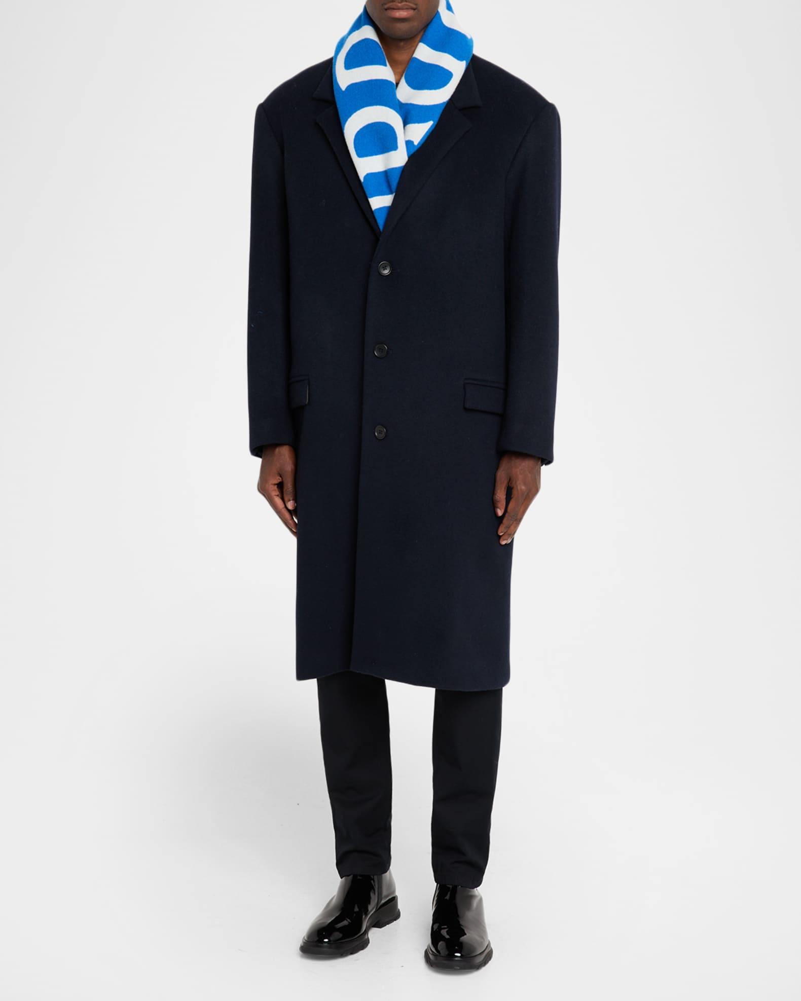 Men's Wool Logo Text B Shield Scarf Product Image