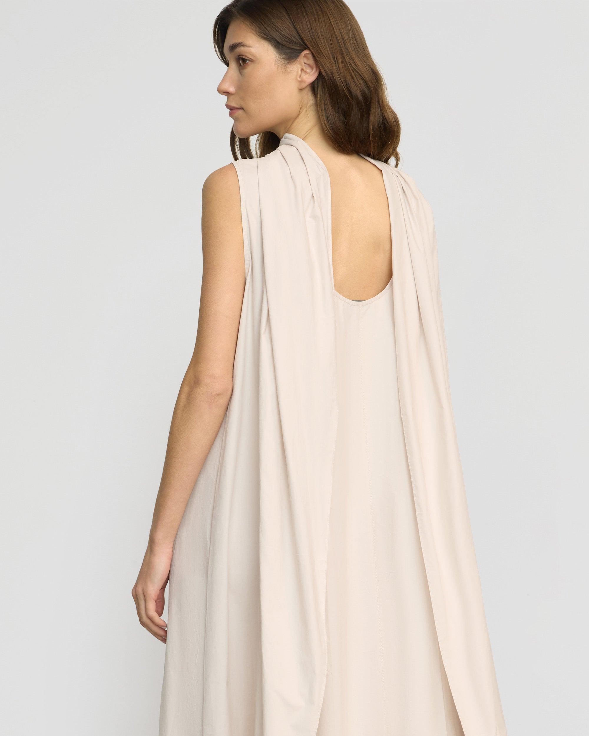 Yasmina Scarf-Neck Cotton Dress Product Image