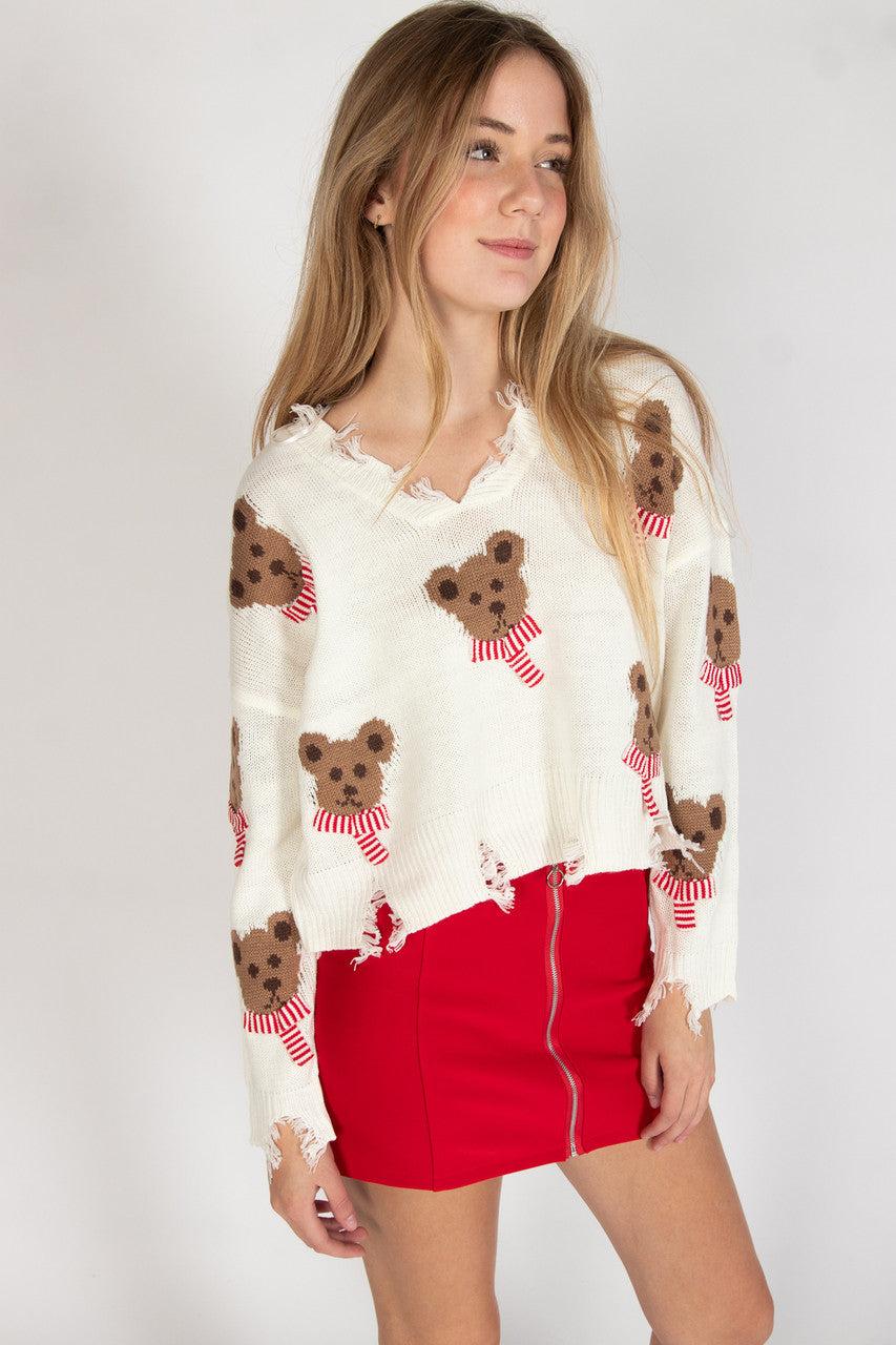 Cozy Bears Distressed Sweater Product Image