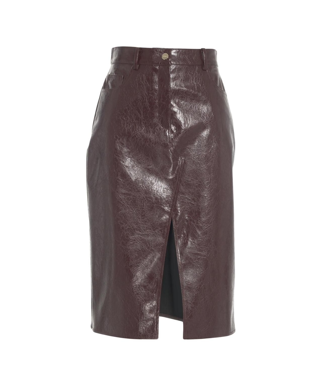 Faux leather midi skirt Product Image