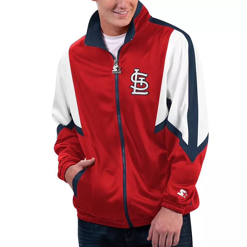 Men's Starter Red St. Louis Cardinals Lead Runner Full-Zip Jacket, Size: Large Product Image