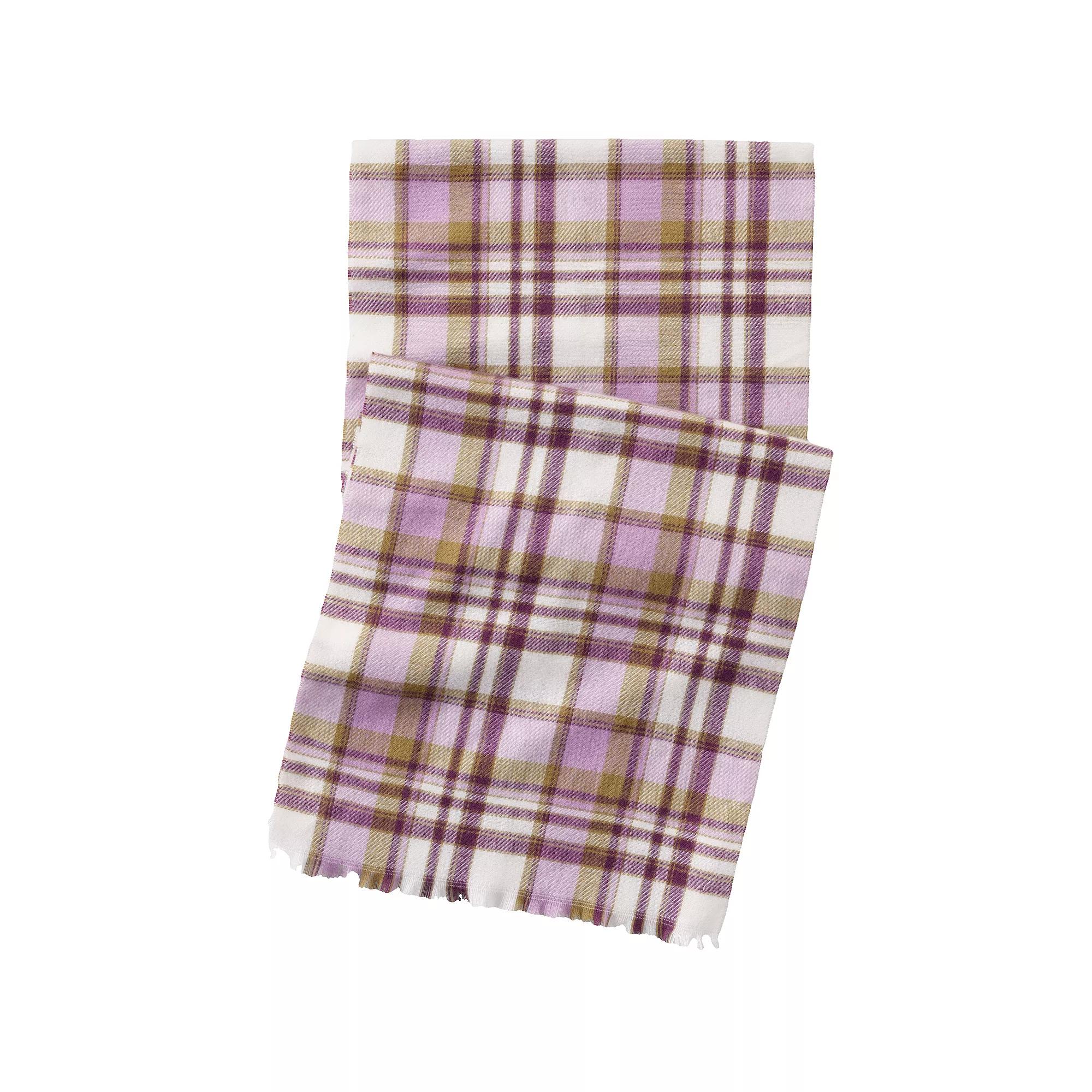 Women's Lands' End CashTouch Pattern Scarf, Green Ombre Stripe Product Image