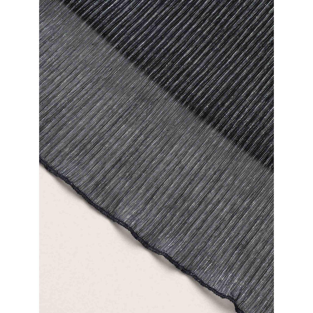 Plus Size Glitter Mesh Patchwork Texture Pocket Skirt Women Black Cocktail Non No stretch Slanted pocket Party Skirts BloomChic 26/4X Product Image