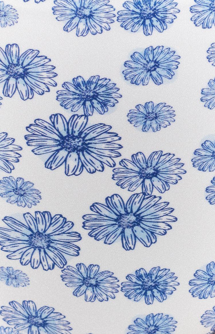 Majorca High Waisted Bikini Bottoms Blue Daisy Baby Product Image