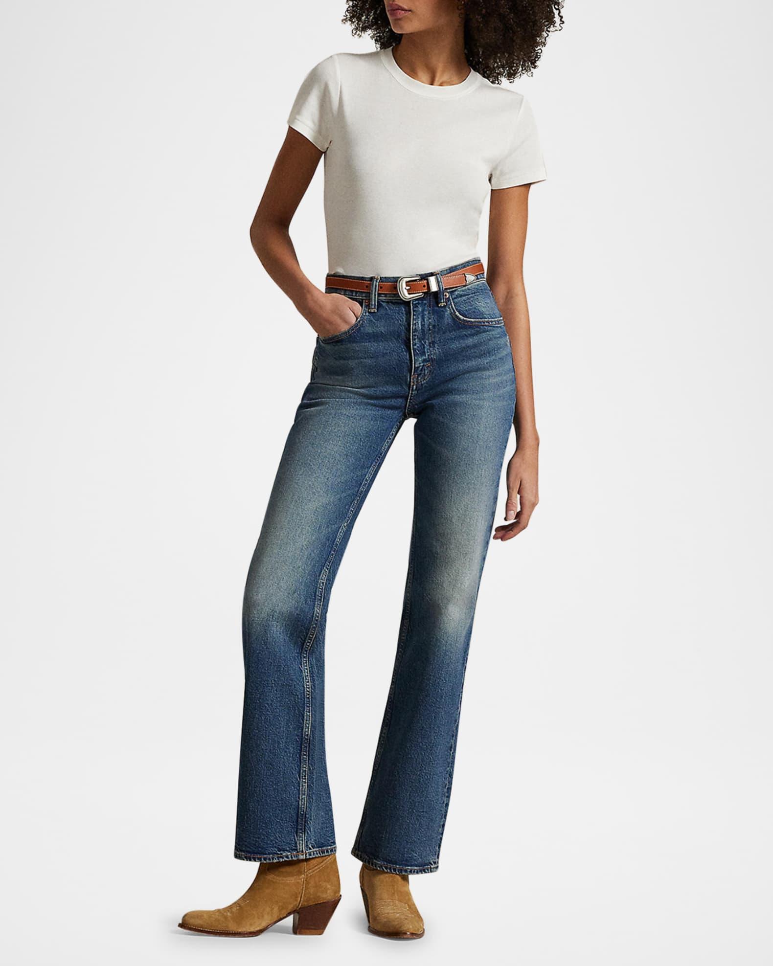 Slim Fit Ribbed Cotton Tee Product Image