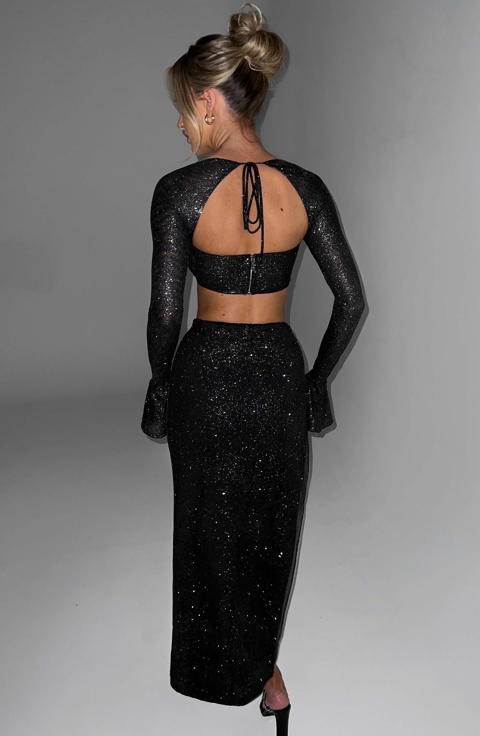 Priscilla Top - Black Sparkle Product Image