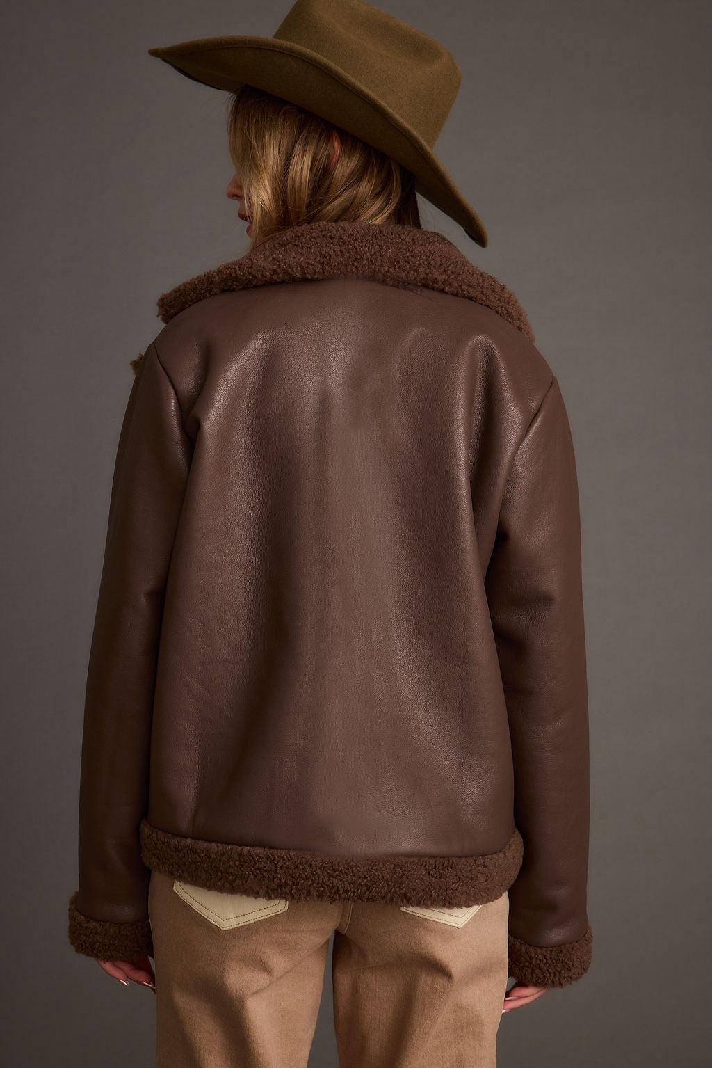 Great Falls Brown Sherpa Coat Product Image