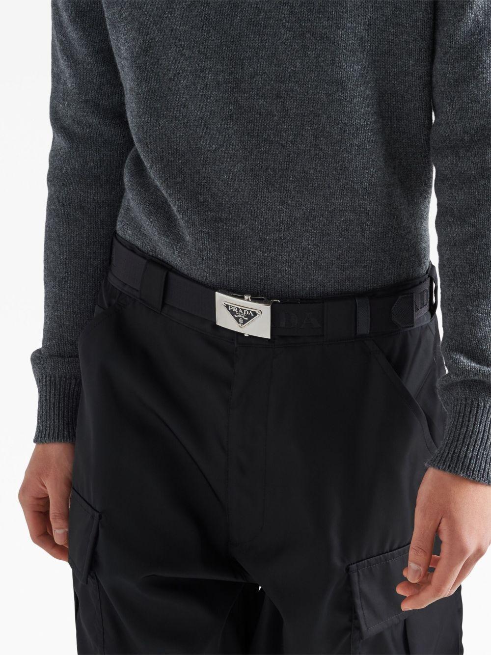 triangle-logo woven belt Product Image