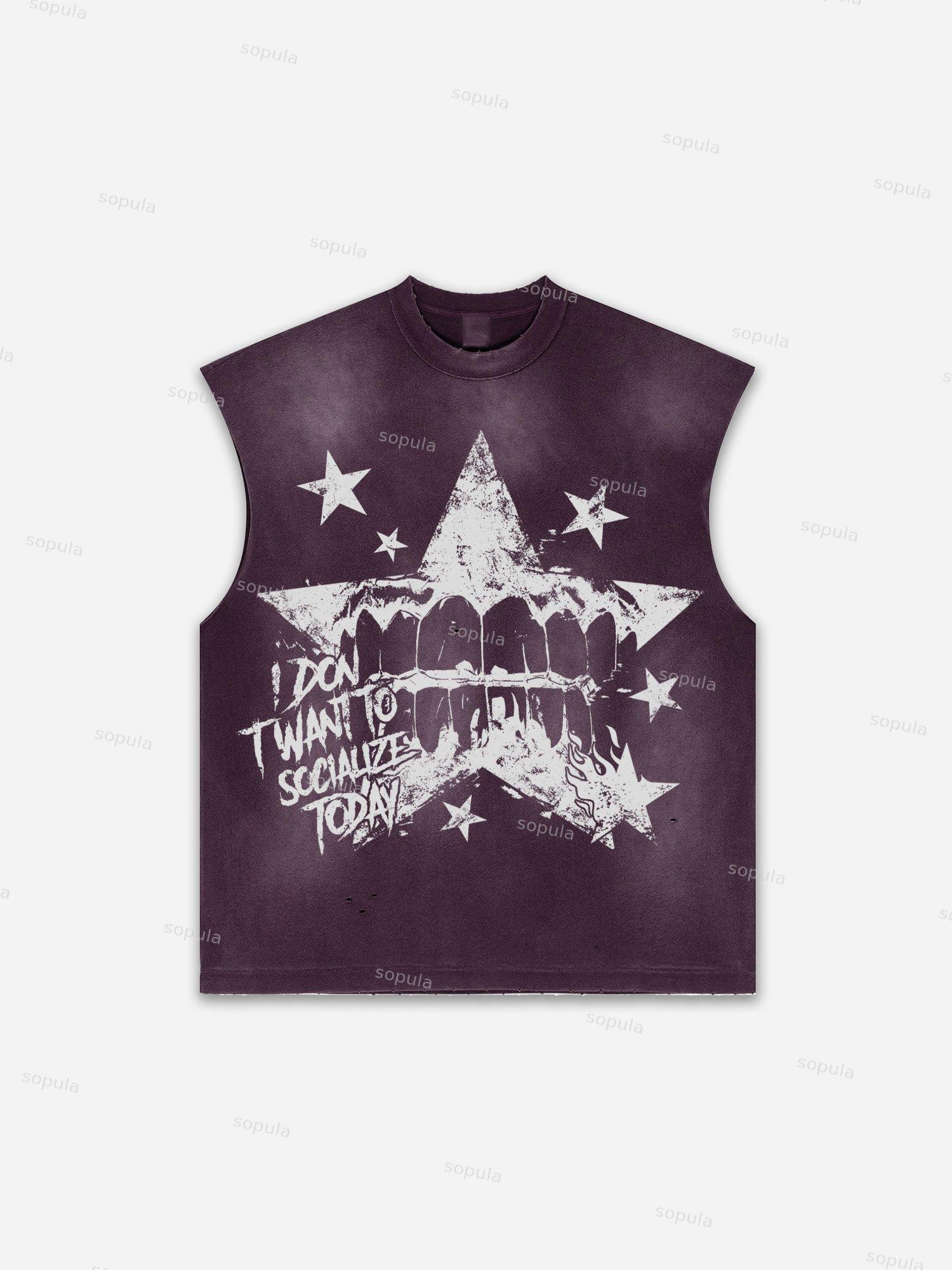 Men's Washed Saint Graphic Child Of God Print Tank Top Product Image