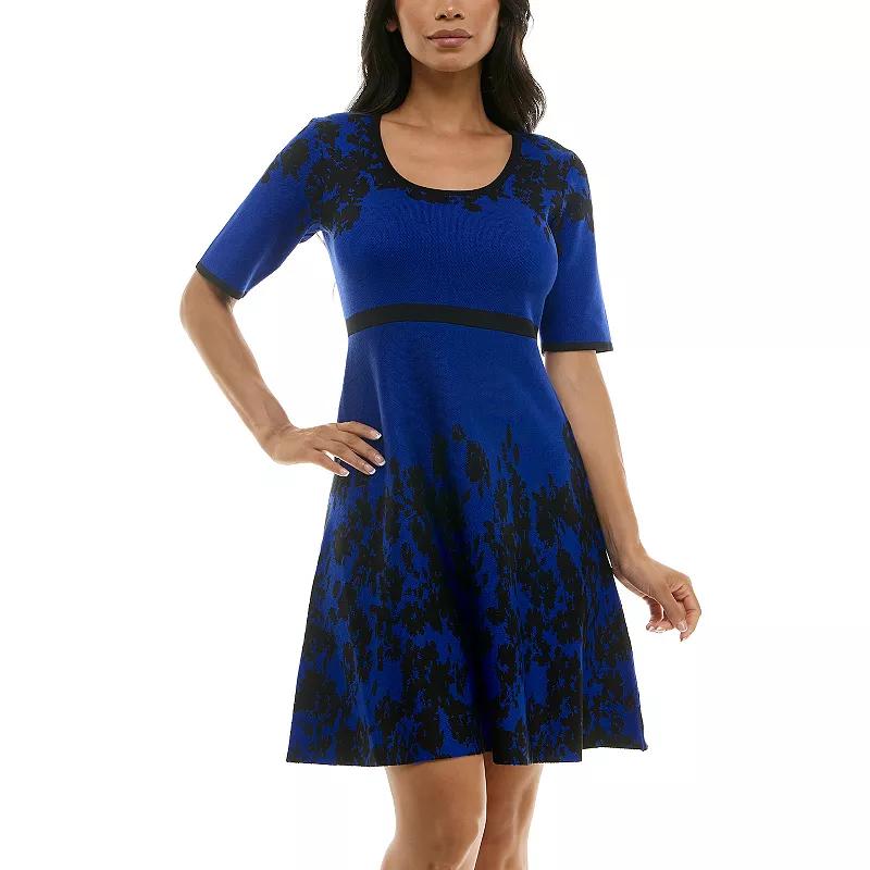 Women's Nina Leonard Scoopneck Fit & Flare Sweater Dress,  Product Image
