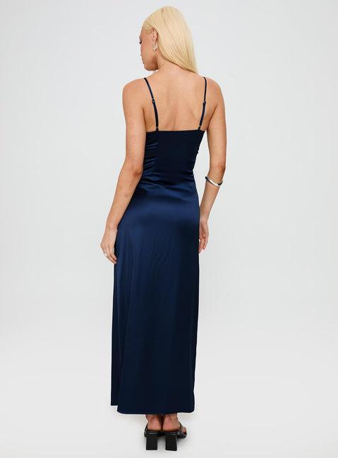 Better Than Words Lace Maxi Dress Navy Product Image