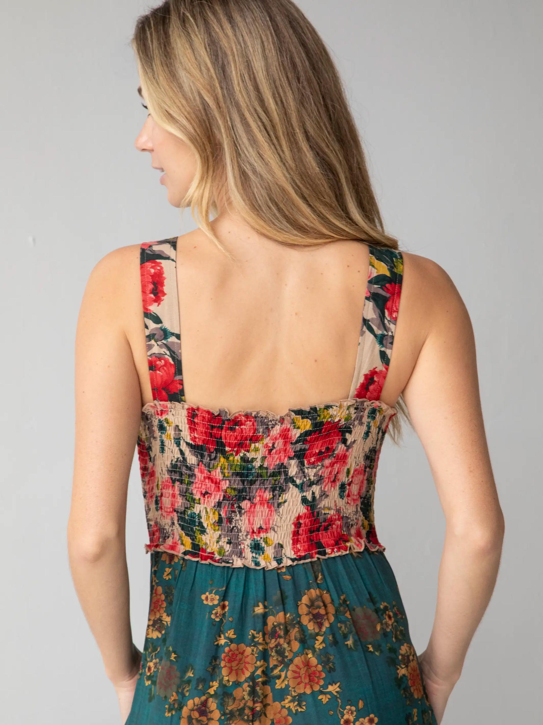 Sedona Jumpsuit - Teal Mixed Floral Product Image