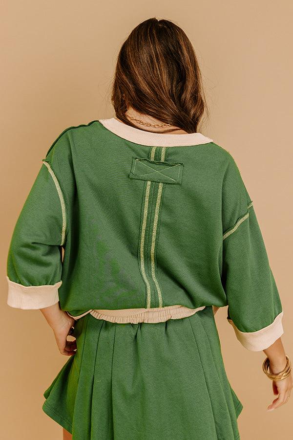 Chic Style Shift Tee in Olive Product Image