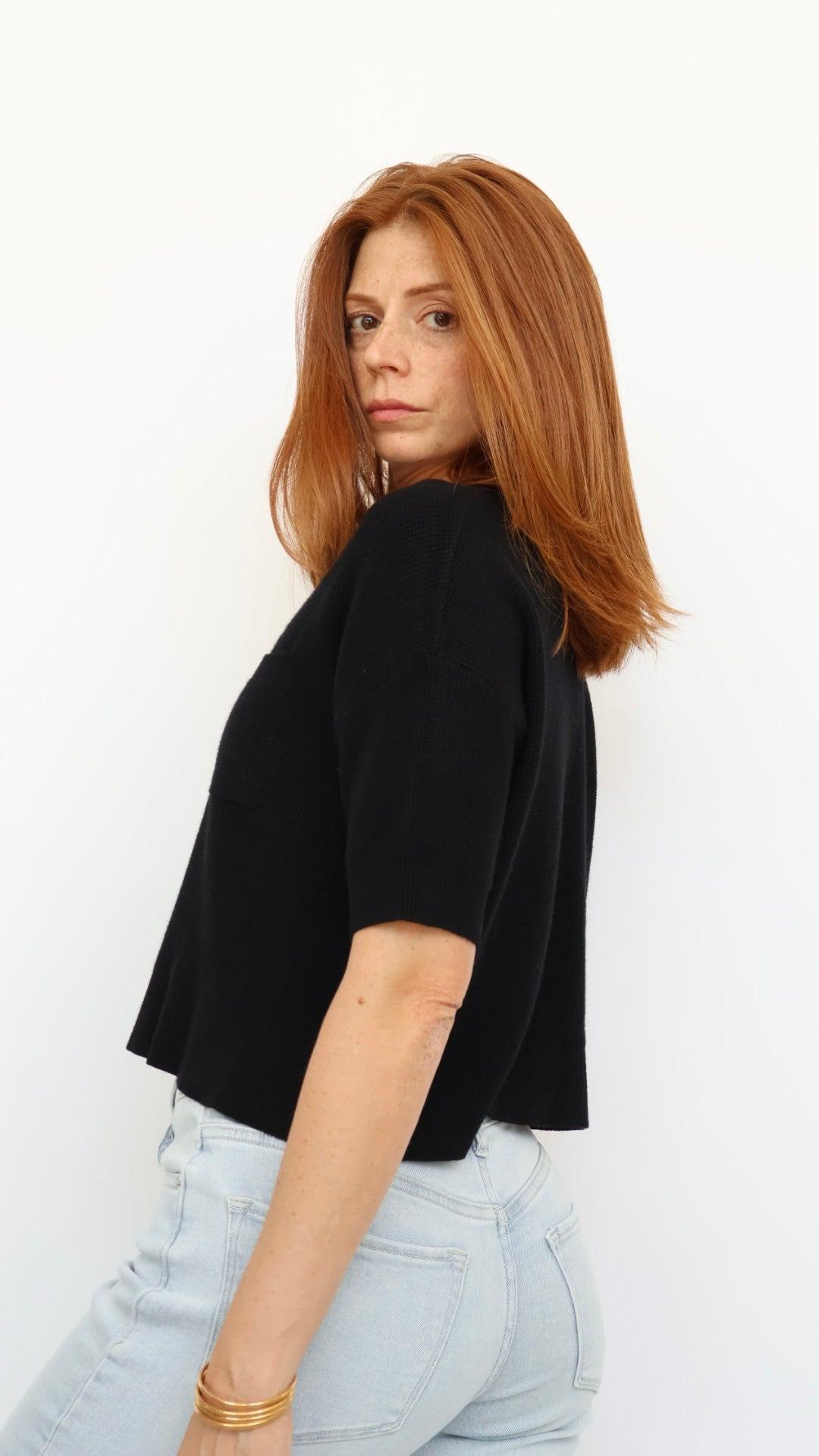 Amy Short Sleeve Knit Top Product Image