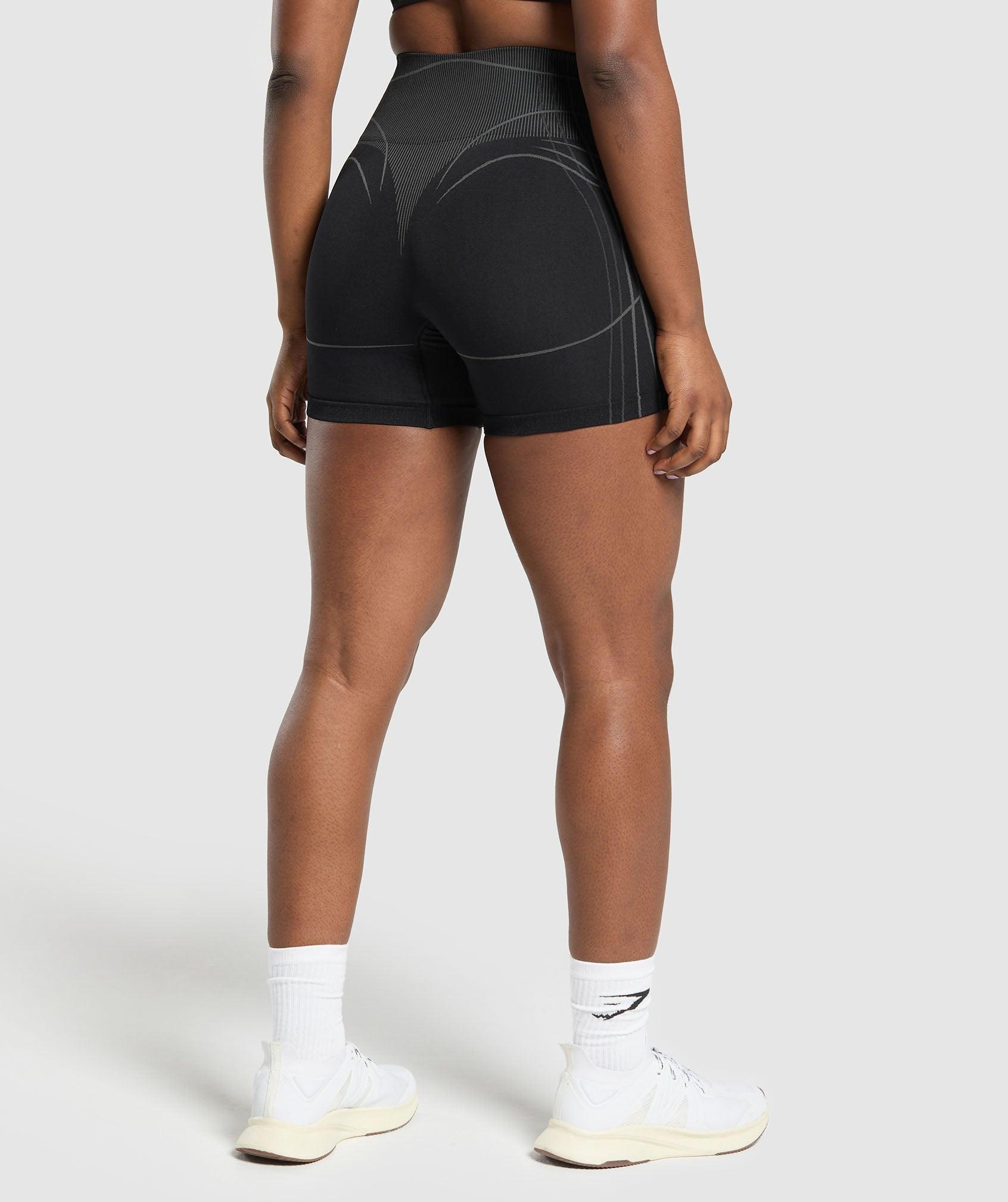 Gymshark Apex Seamless Shorts - Black/Graphite Grey Female Product Image